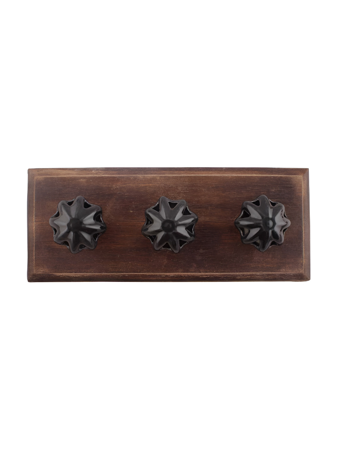 

Indianshelf Brown & Black Daffodil Flower Wall Hooks