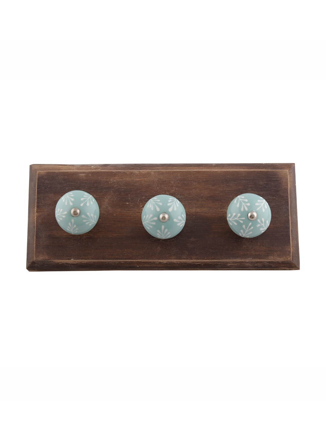 

Indianshelf Brown & Green Leaf Floral Wall Hooks