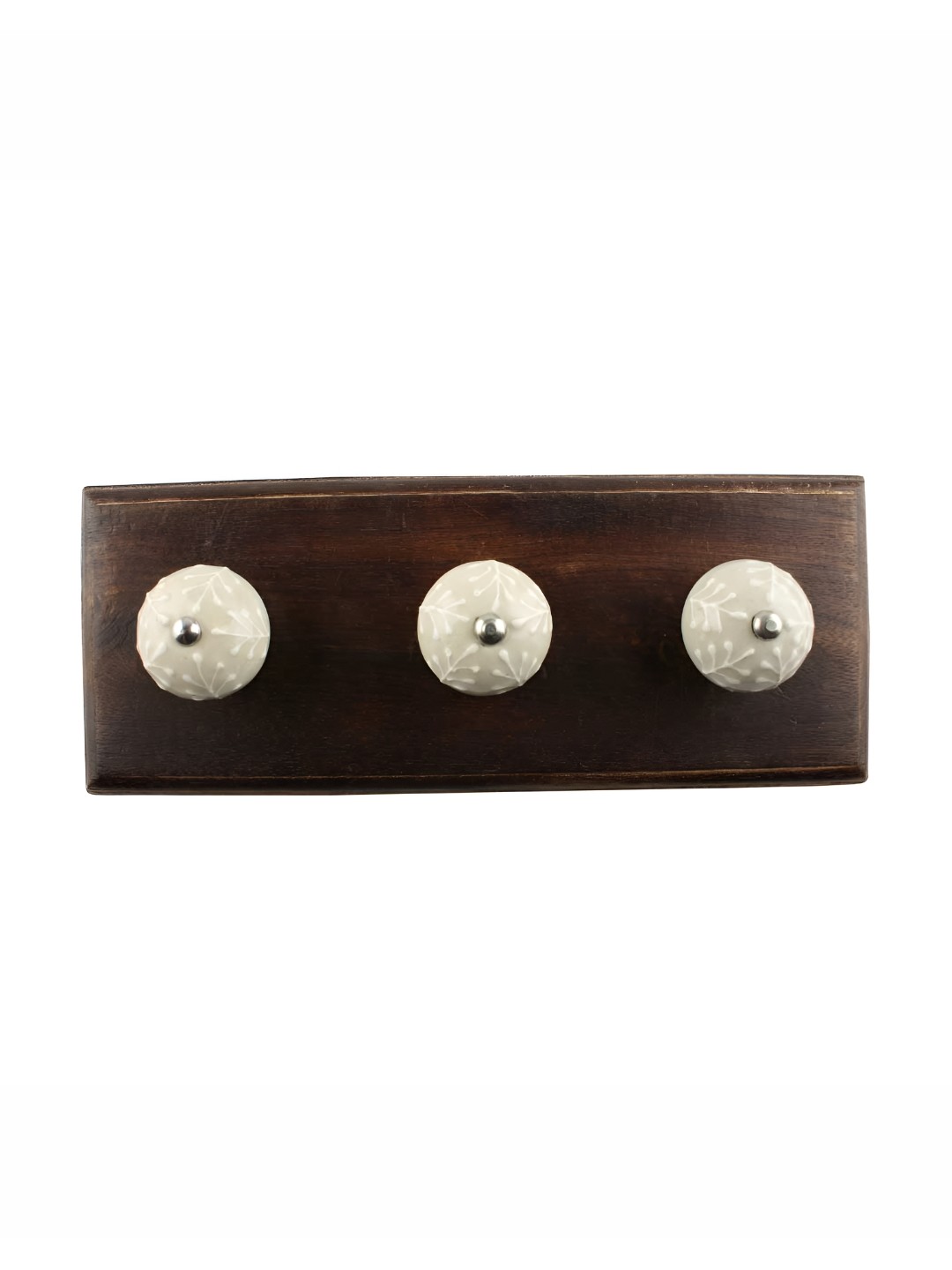 

Indianshelf Brown & Cream Coloured Leaf Wall Hooks Holder
