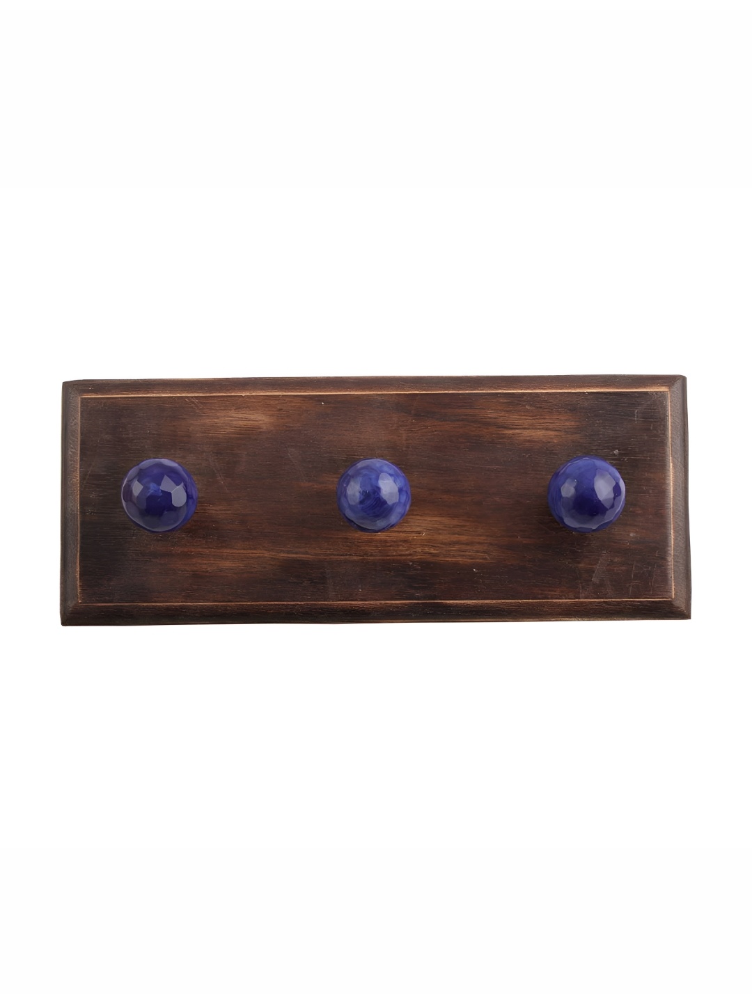 

Indianshelf Brown & Blue Round Wall Hooks Holder