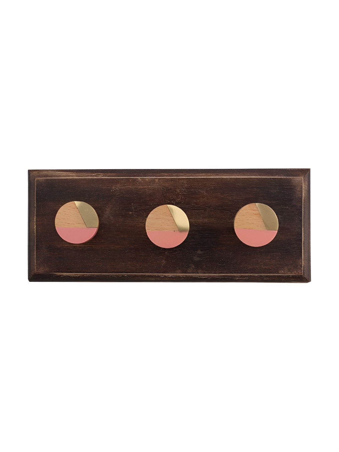 

Indianshelf Pink Round Wooden Wall Hooks