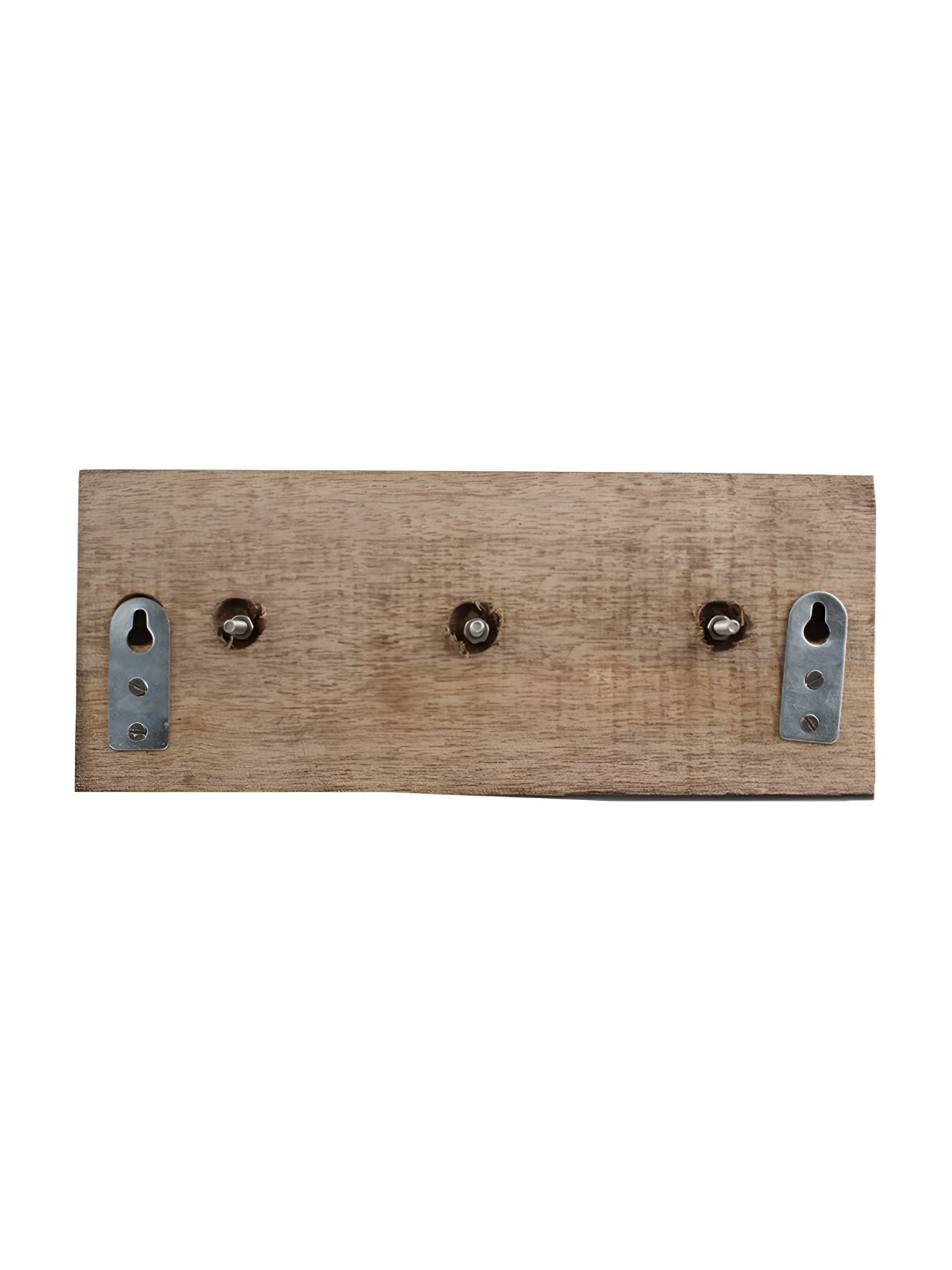

Indianshelf Brown & White Star Printed Melon Rectangle Shape Wooden Wall Hook