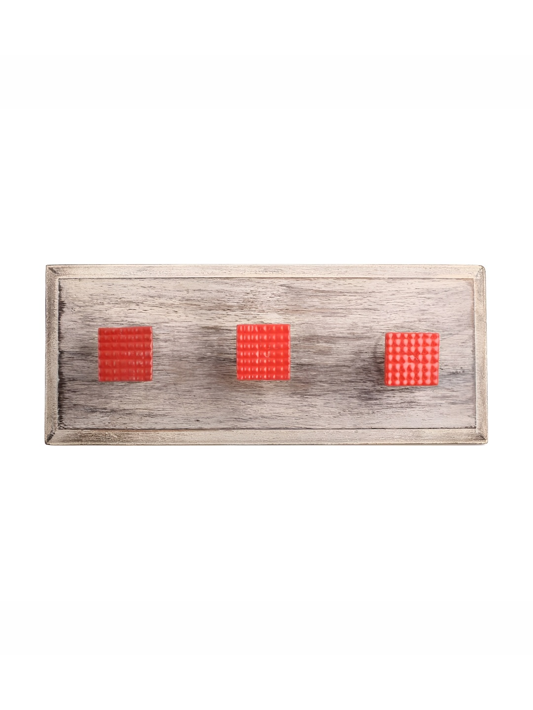 

Indianshelf Beige & Red Square Wall Hooks Holder