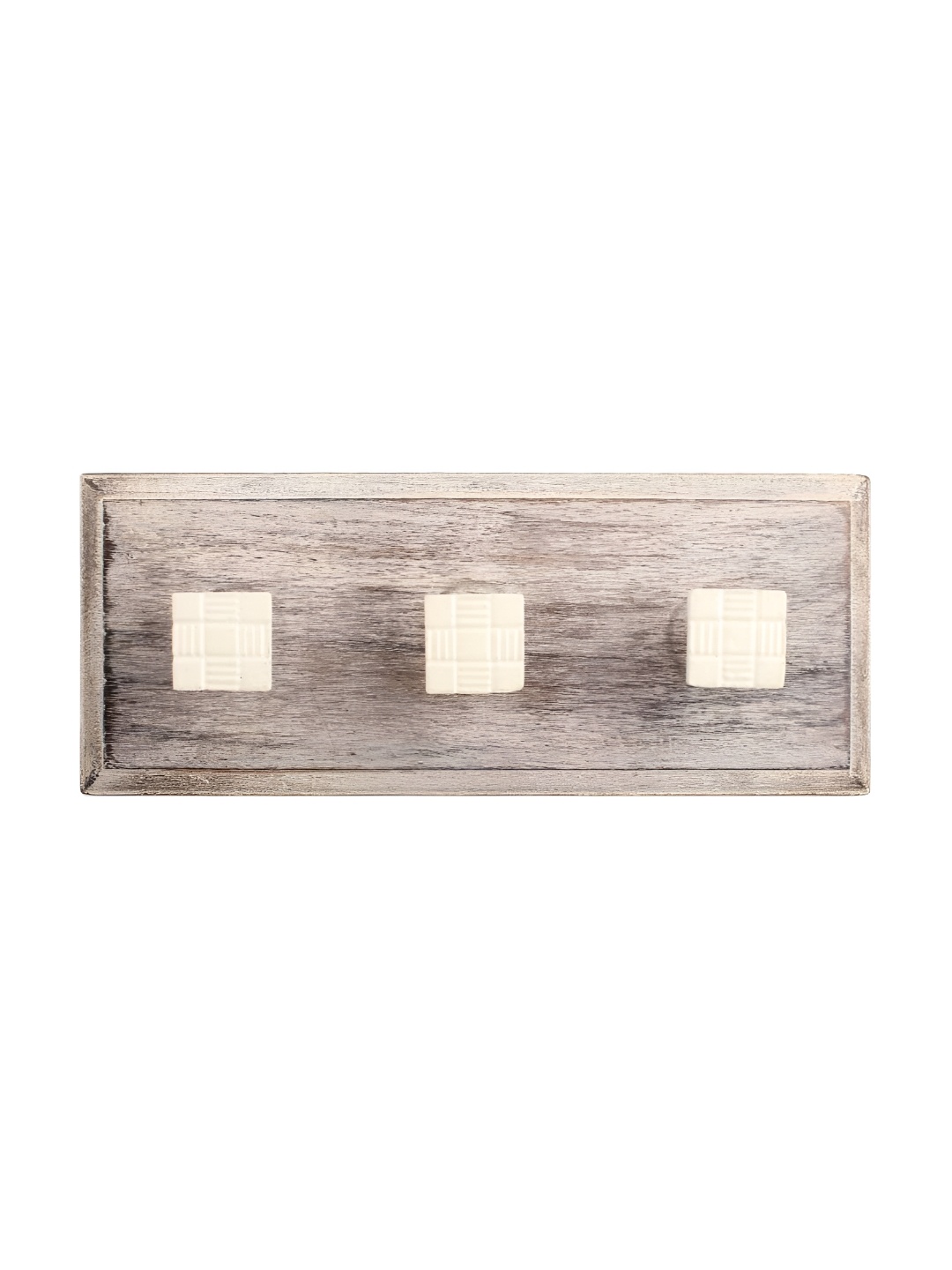 

Indianshelf Cream Coloured & Beige Square Shaped Wall Hooks Holder