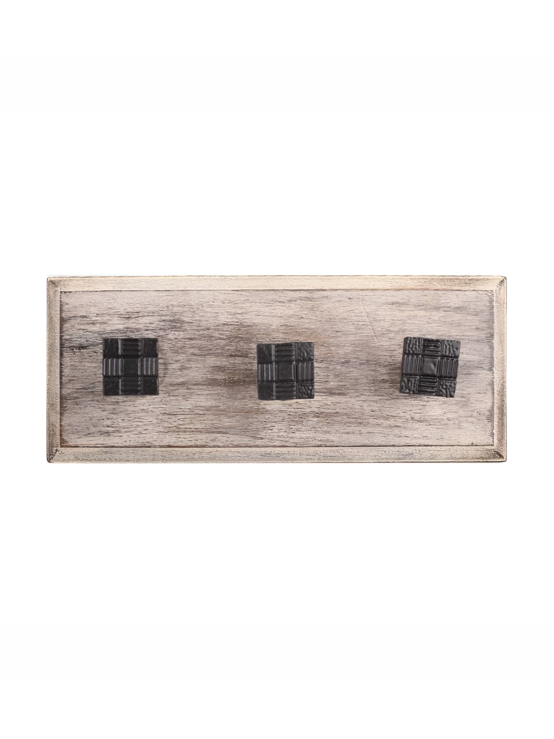 

Indianshelf Black Square Wooden Wall Hooks
