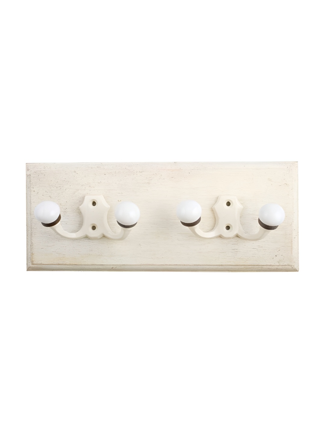 

Indianshelf Cream & White Solid Wooden Wall Hooks Key Holder