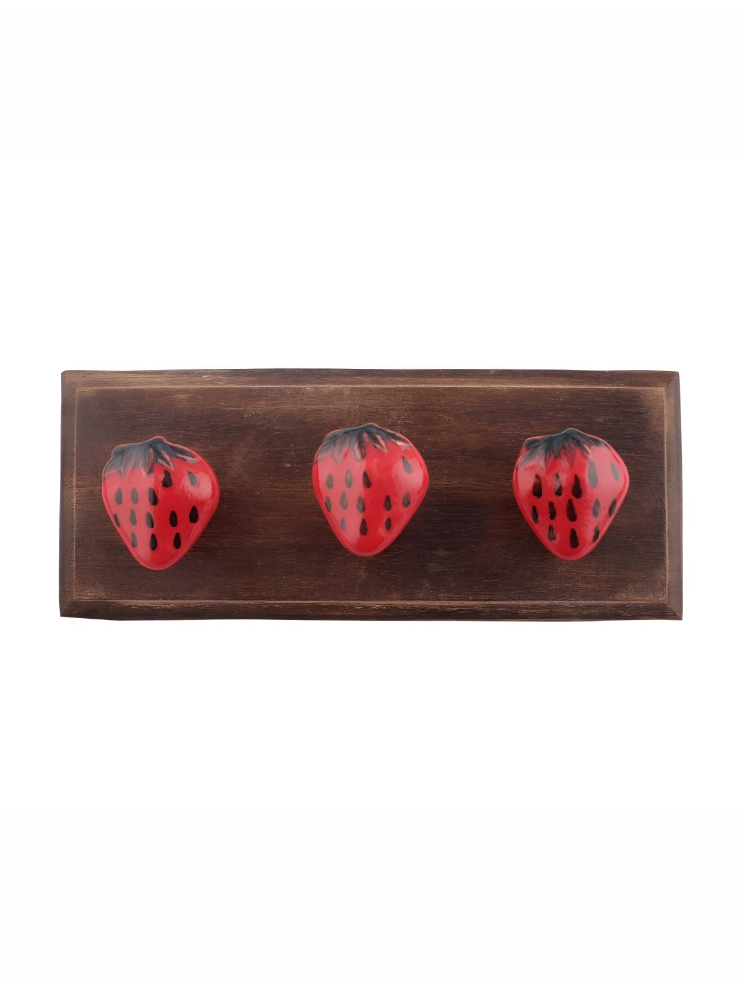 

Indianshelf Brown & Red Strawberry Wall Hooks Key Holder