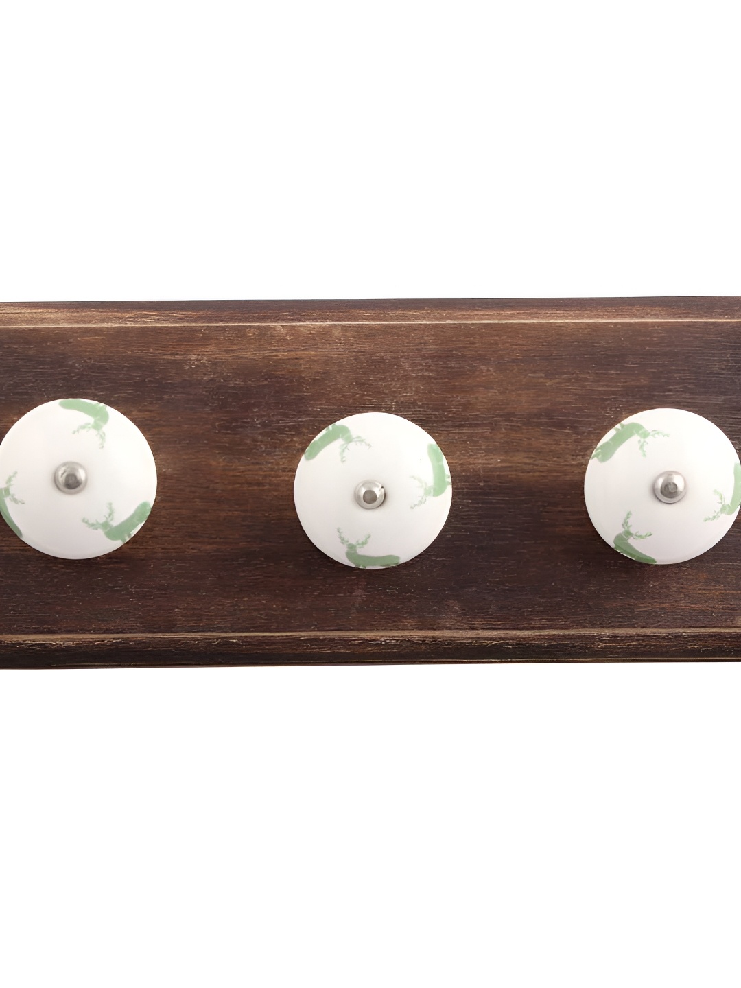 

Indianshelf Green & Beige Sting Rein Deer Printed Wall Hooks Holder