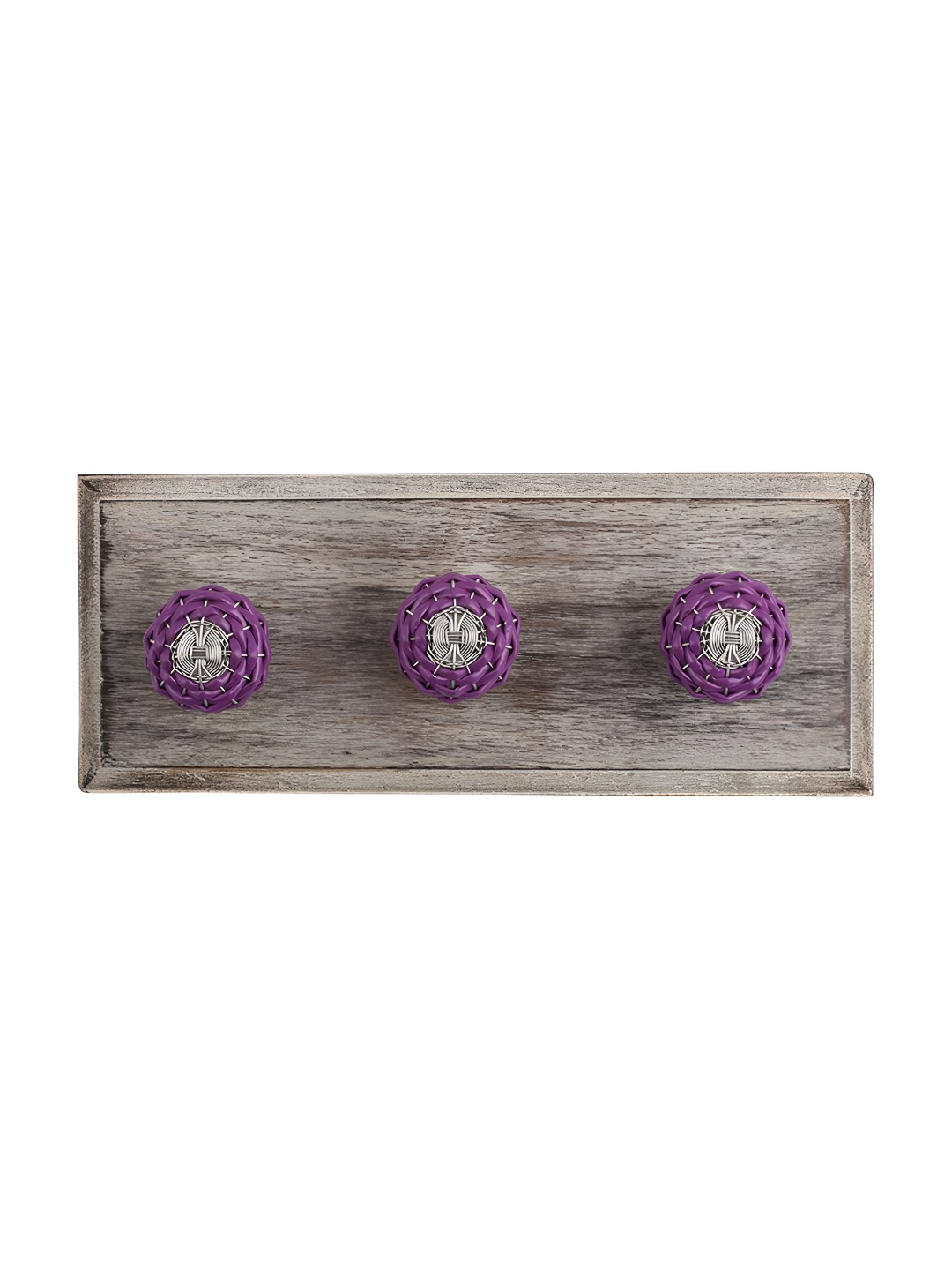 

Indianshelf Purple & Brown Textured Wooden Wall Key Holder