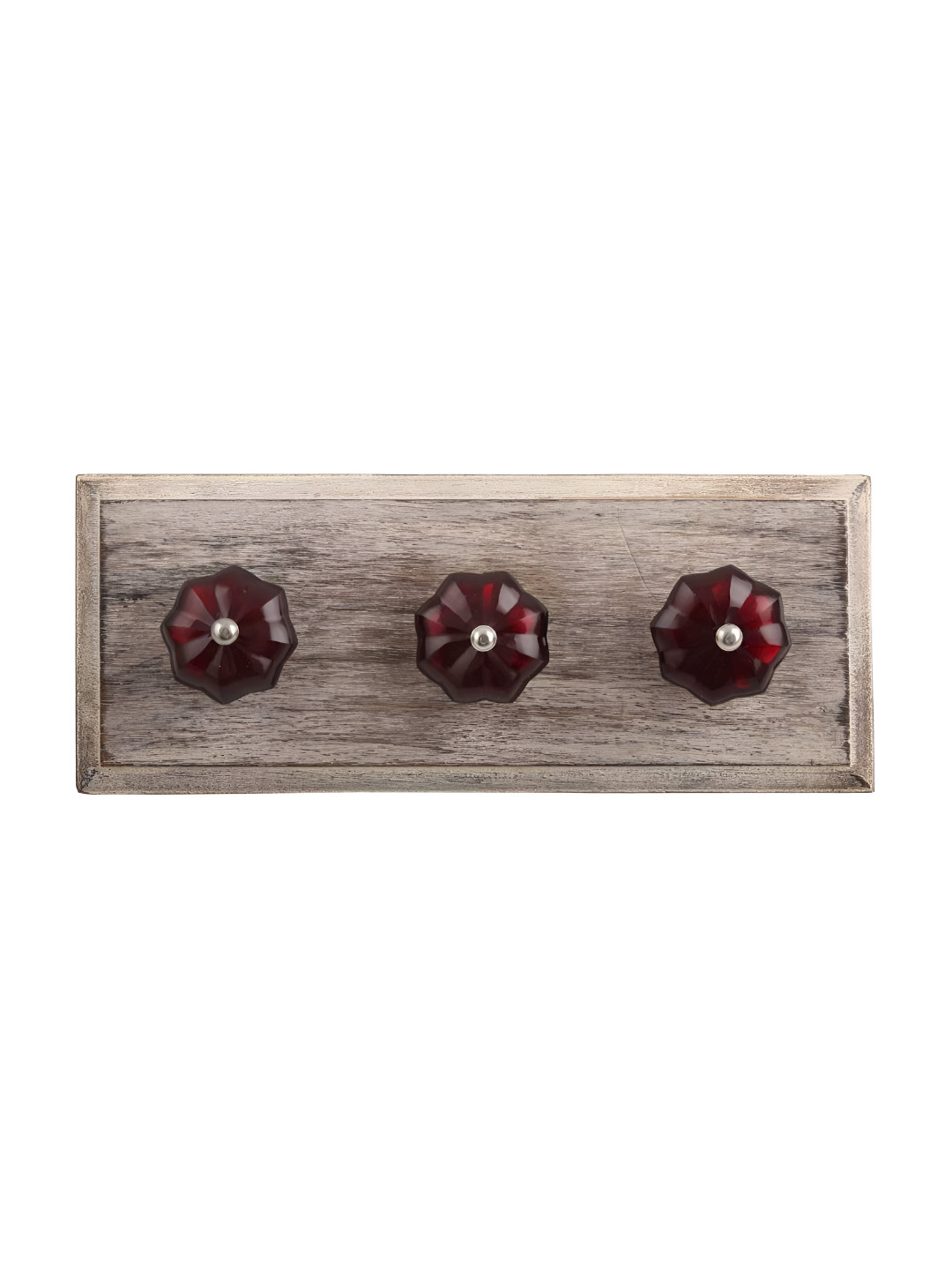

Indianshelf Red & Brown Textured Wooden Wall Key Holder