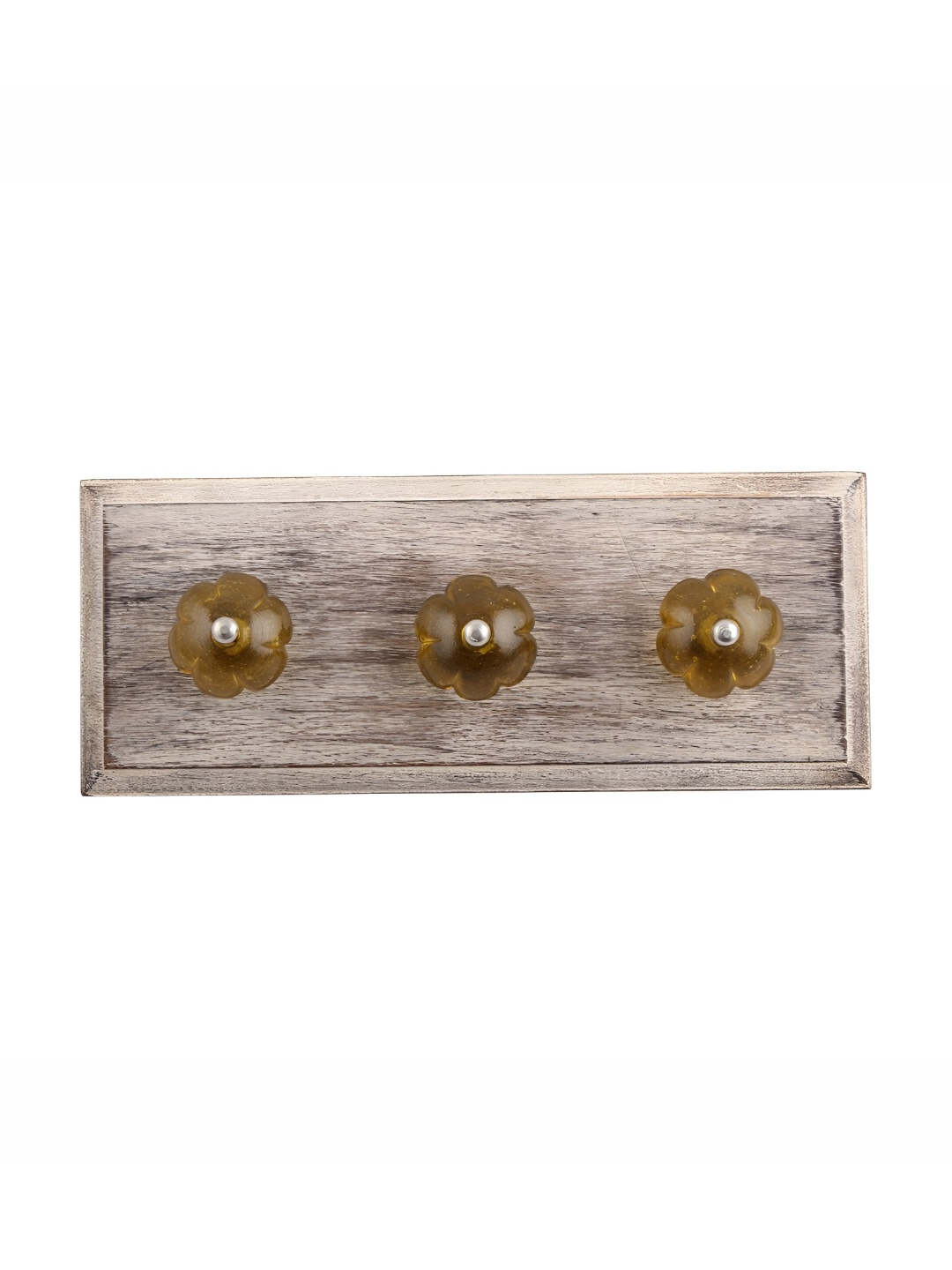 

Indianshelf Brown Wood 3-Hooks Wall Key Holder