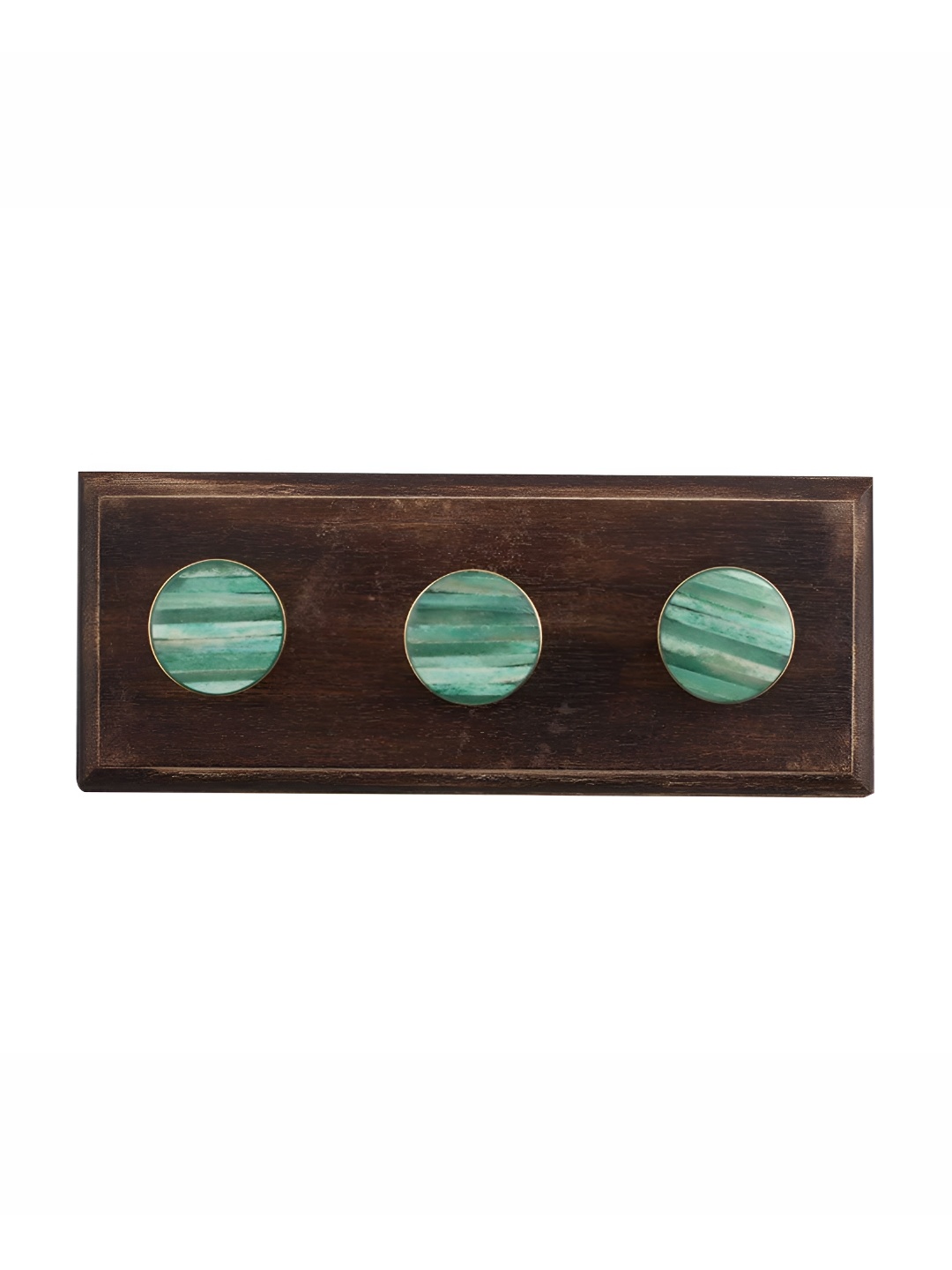 

Indianshelf Green & Brown Textured Wood Wall Hooks Key Holder