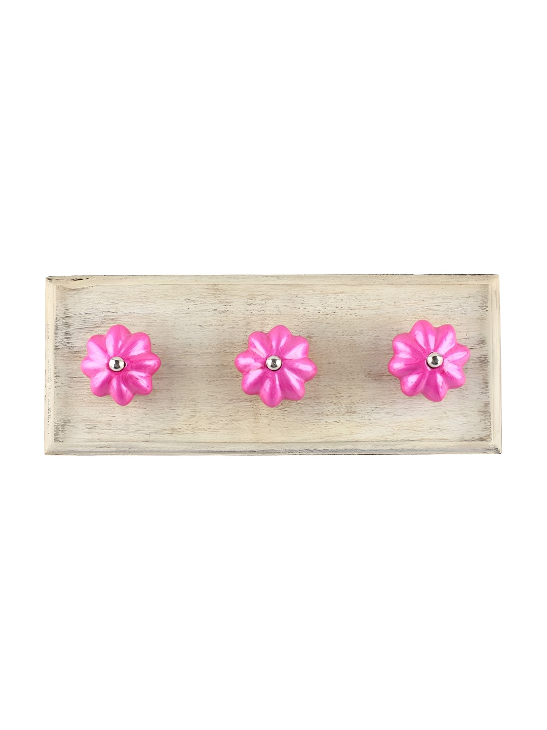 

Indianshelf Pink & Brown Wood Wall Hooks Key Holder