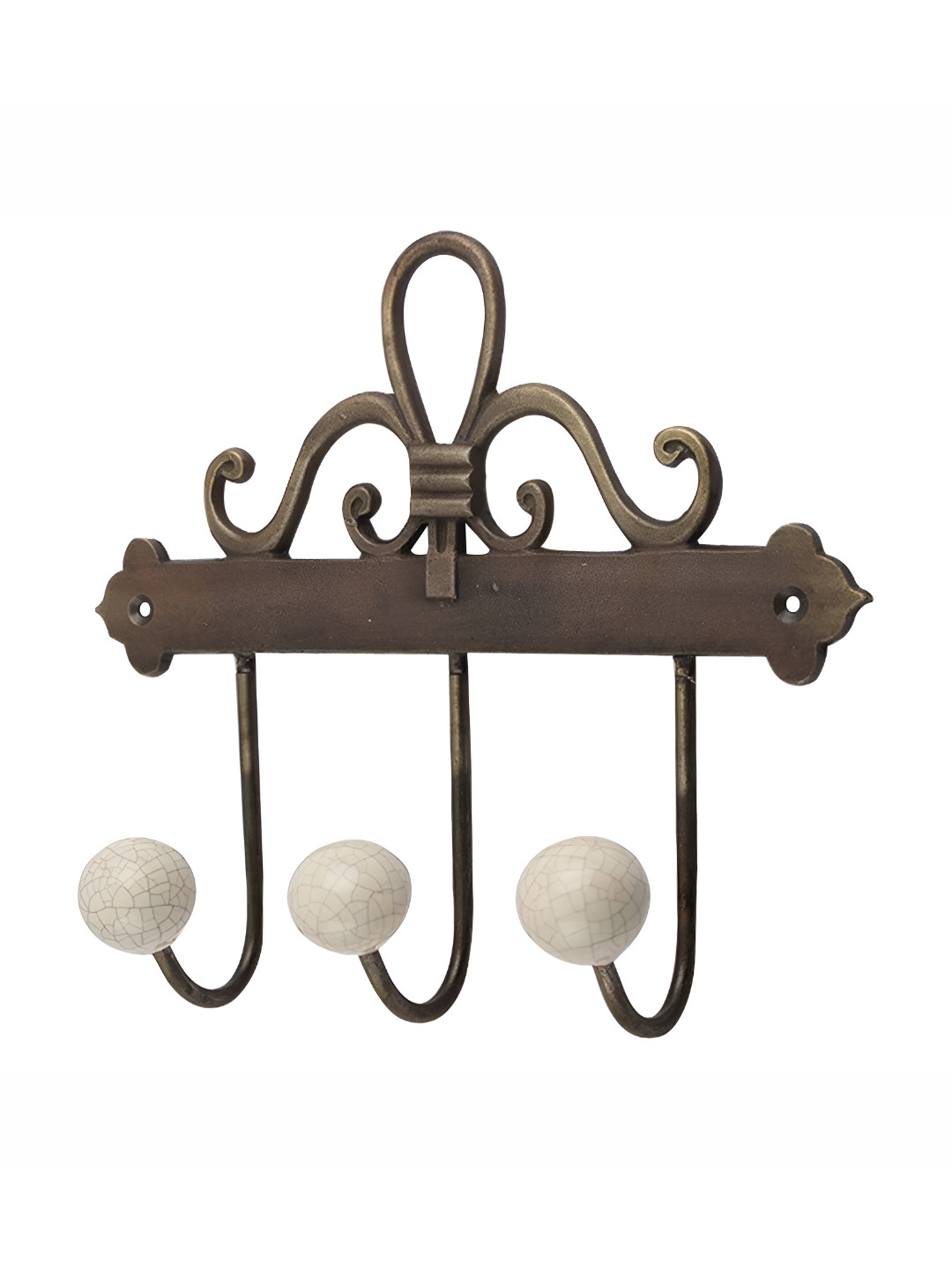 

Indianshelf Cream Ceramic Wall Hooks Key Holder