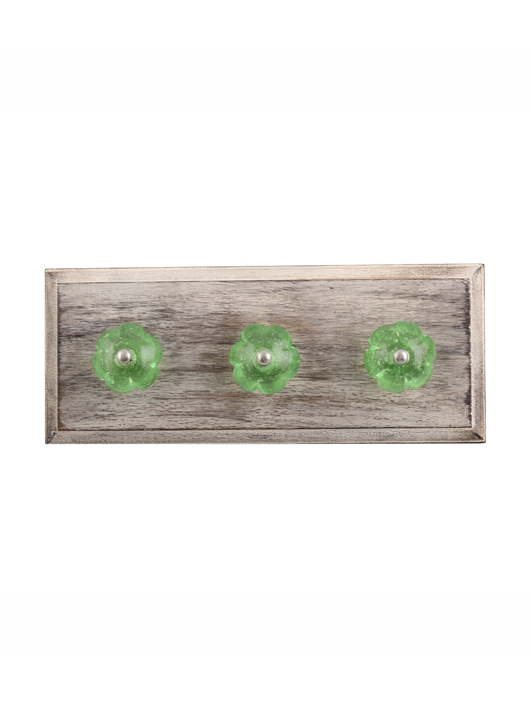 

Indianshelf Green Melon Wooden Wall 3 Hooks Key Holder