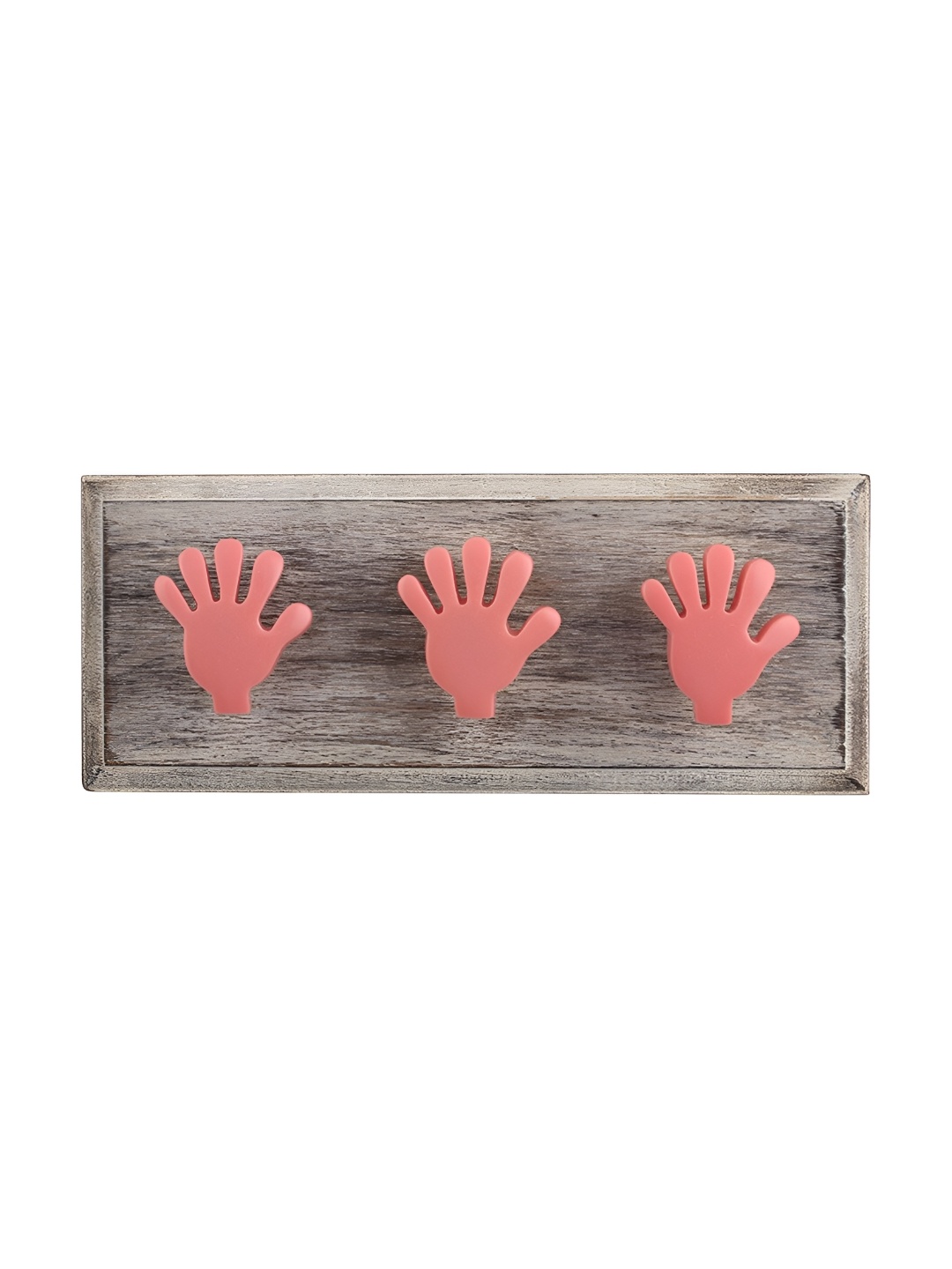 

Indianshelf Pink & Grey Wooden Fingers Wall Hooks Key Holder