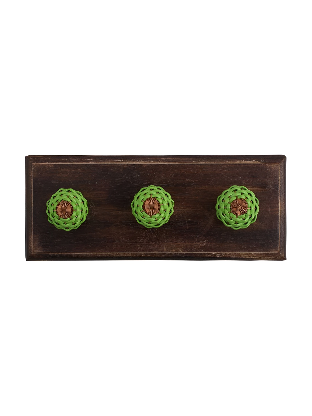 

Indianshelf Green Wooden Wire Wall Hooks Key Holder
