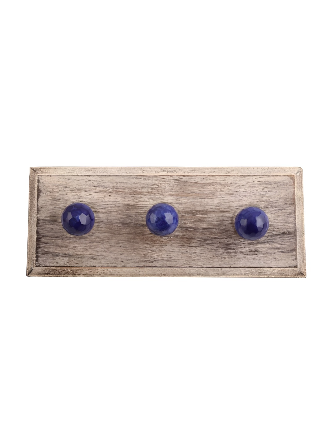 

Indianshelf Brown & Blue Wooden Wall Hooks Key Holder