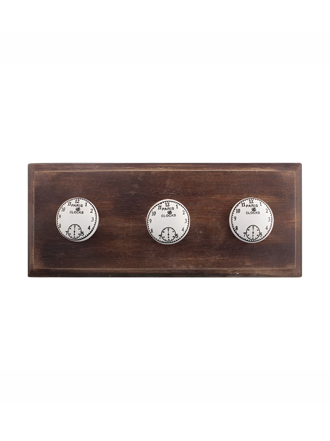 

Indianshelf White Wooden Paris Clocks Numerals Wall Hooks Key Holder