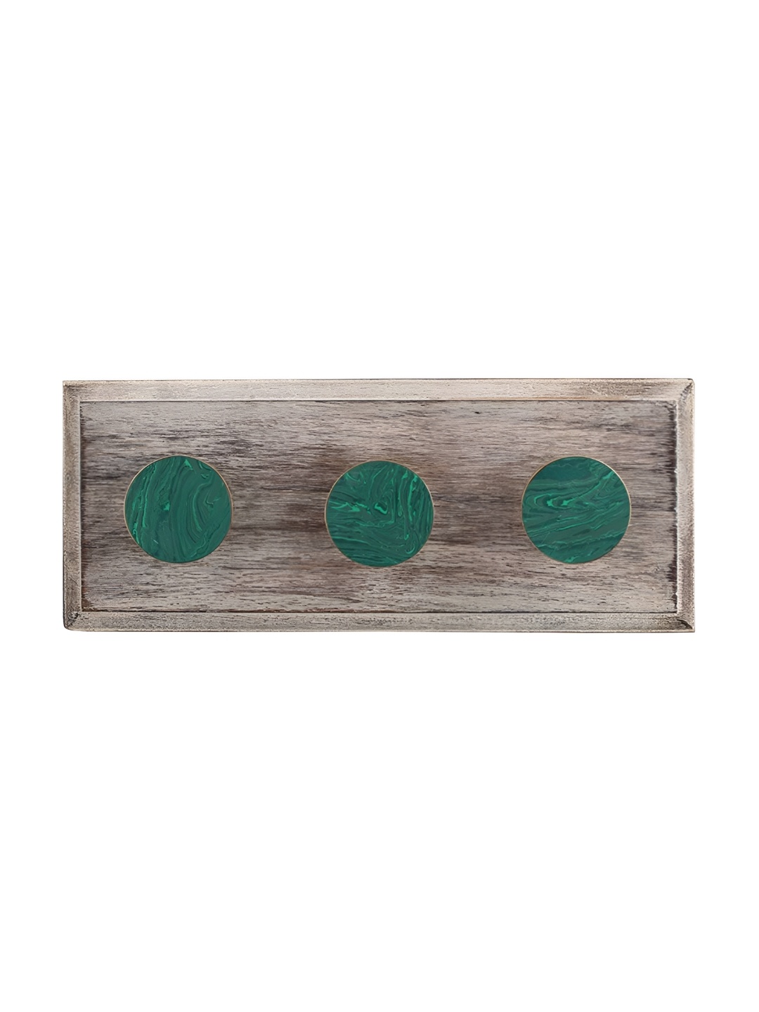 

Indianshelf Green Wooden Round Wall Hooks Key Holder