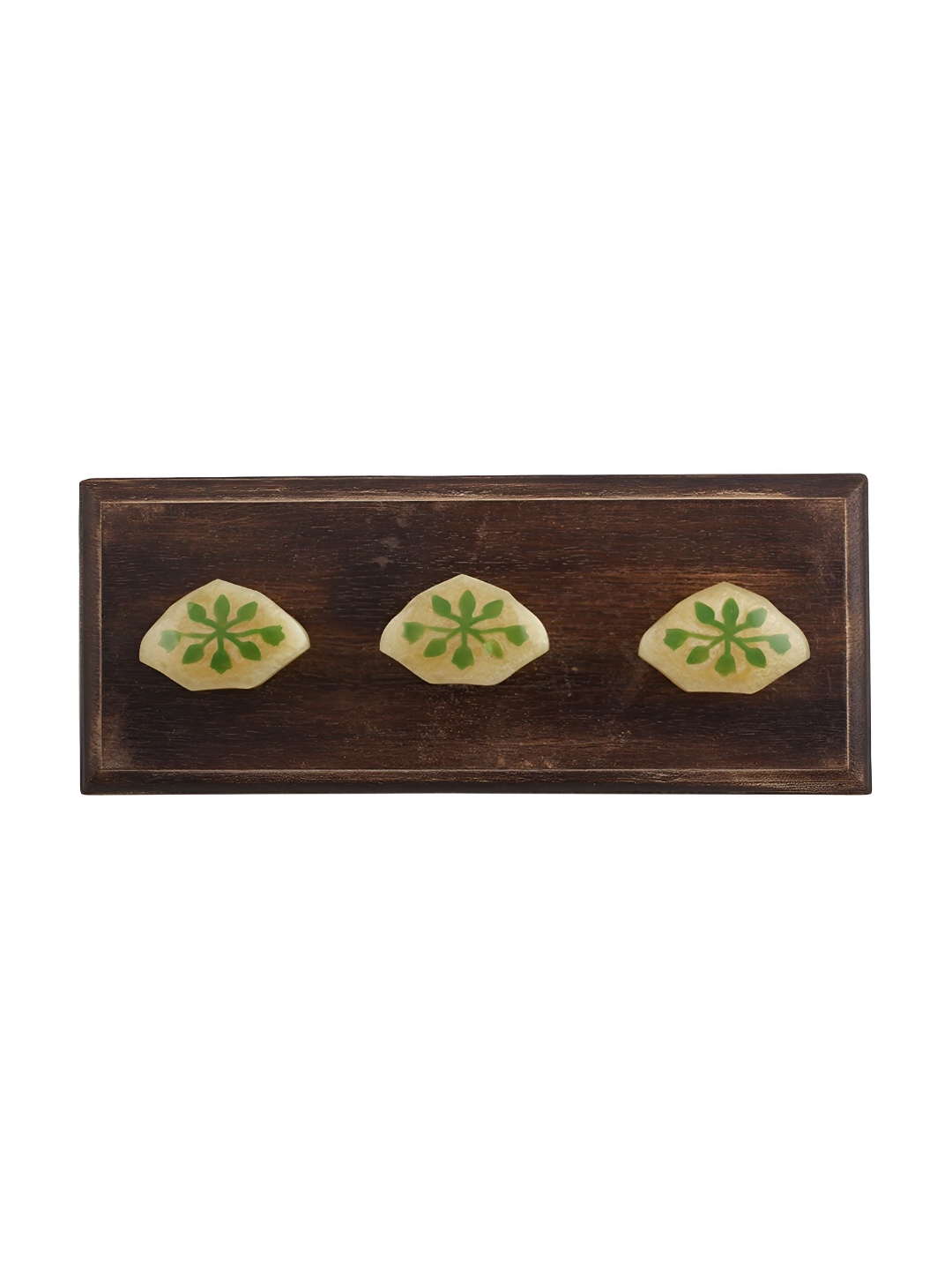 

Indianshelf Brown & Green Wooden Wall Hooks Key Holder