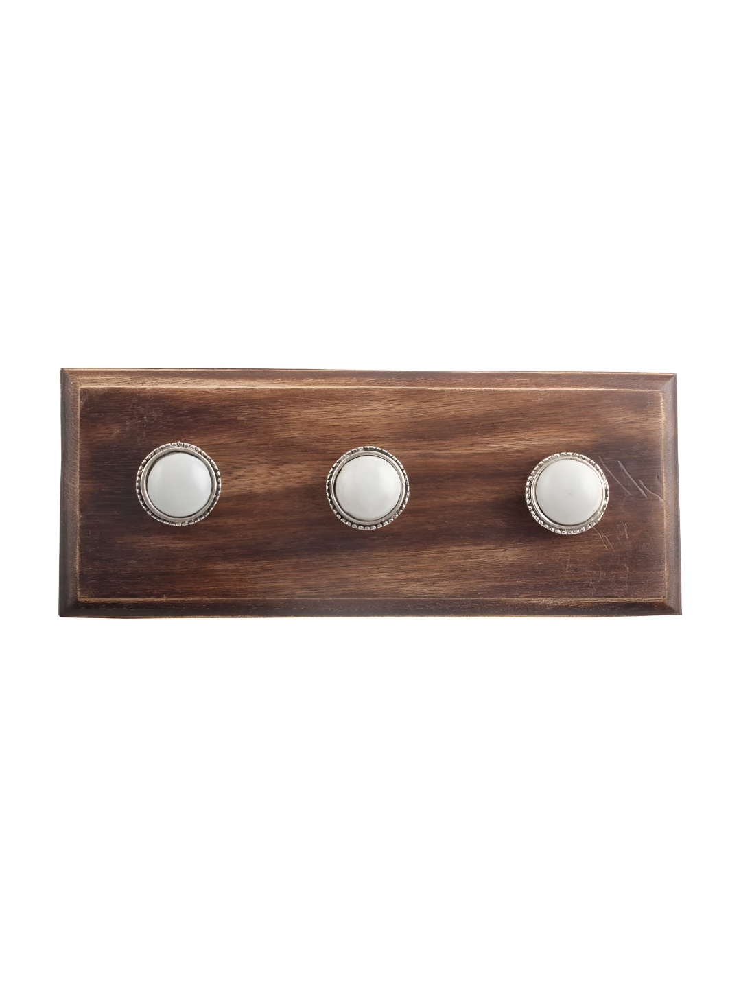 

Indianshelf Brown & Grey Floral Wooden Wall Hooks Key Holder