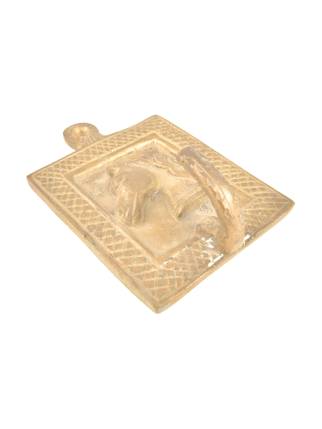 

Indianshelf Gold-Toned Rugged Horse Patterned Brass Wall Hooks Key Holder