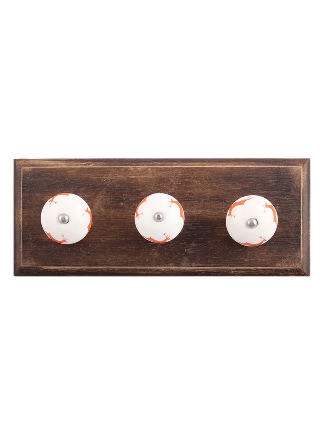 

Indianshelf Brown & Peach Wood Wall Hooks Key Holder