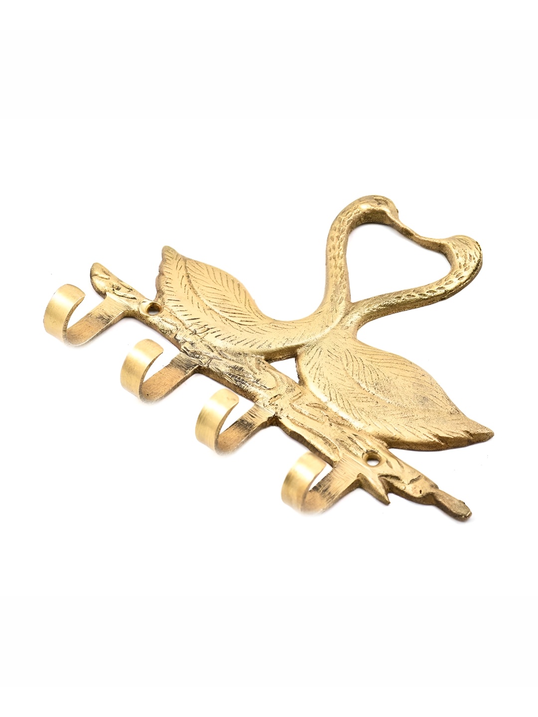 

Indianshelf Gold Swan Brass Wall Hooks Key Holder