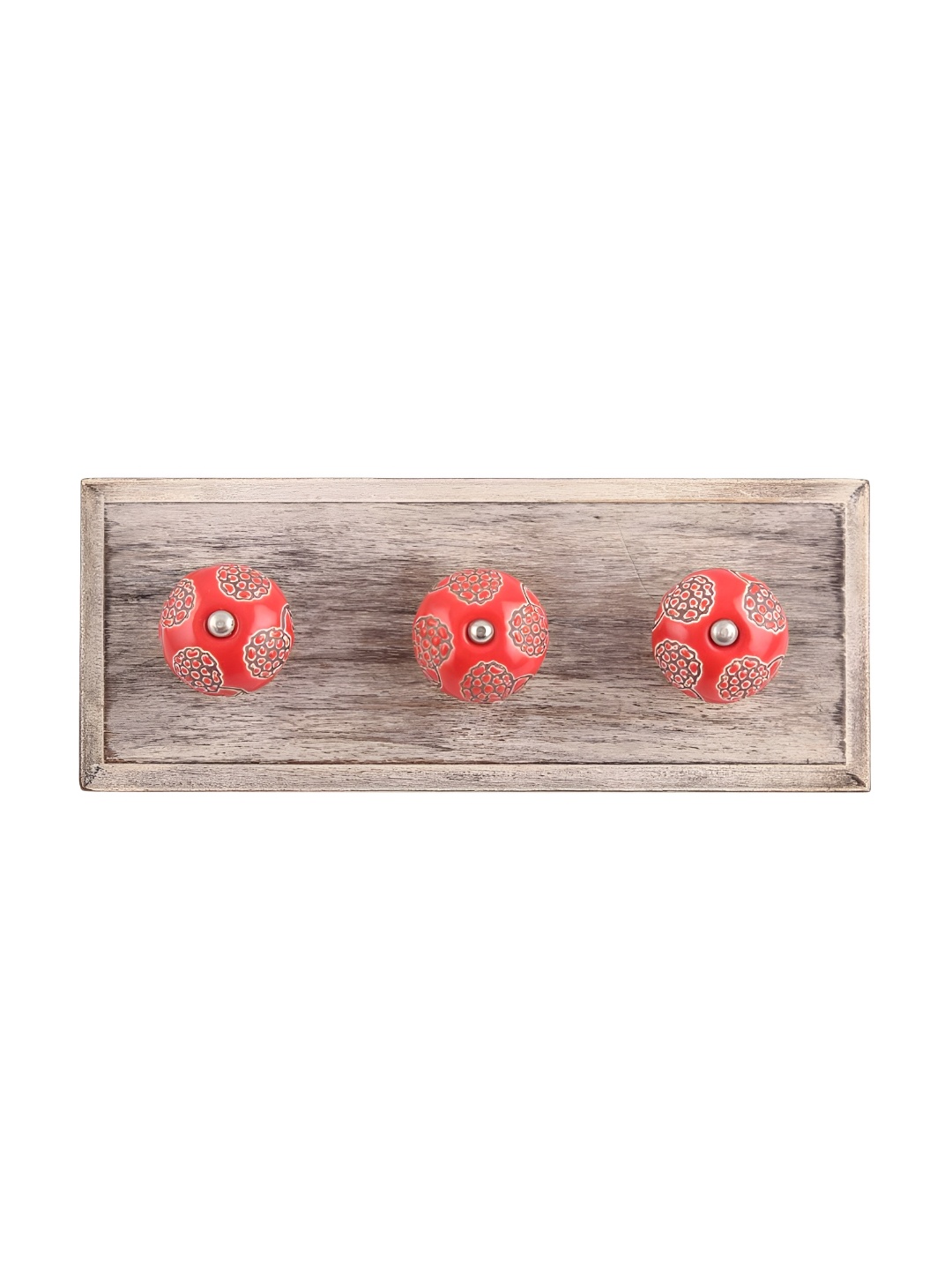 

Indianshelf Red Marigold Etched Wall Hooks Key Holder