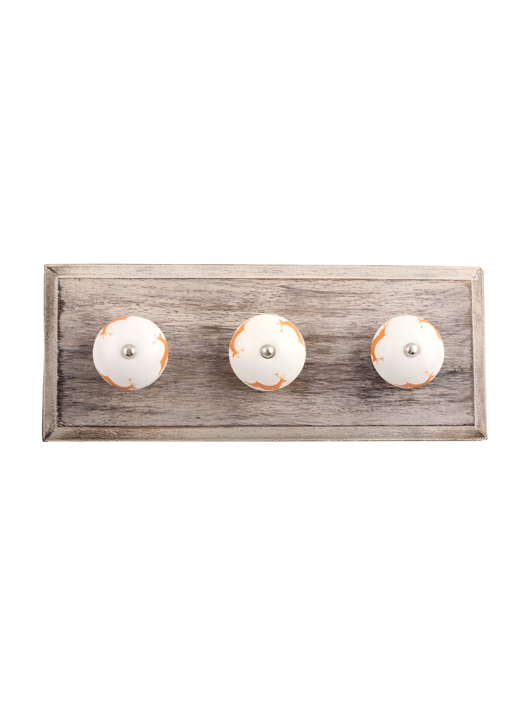 

Indianshelf Orange-Coloured Running Rein Deer Wall Hooks Key Holder