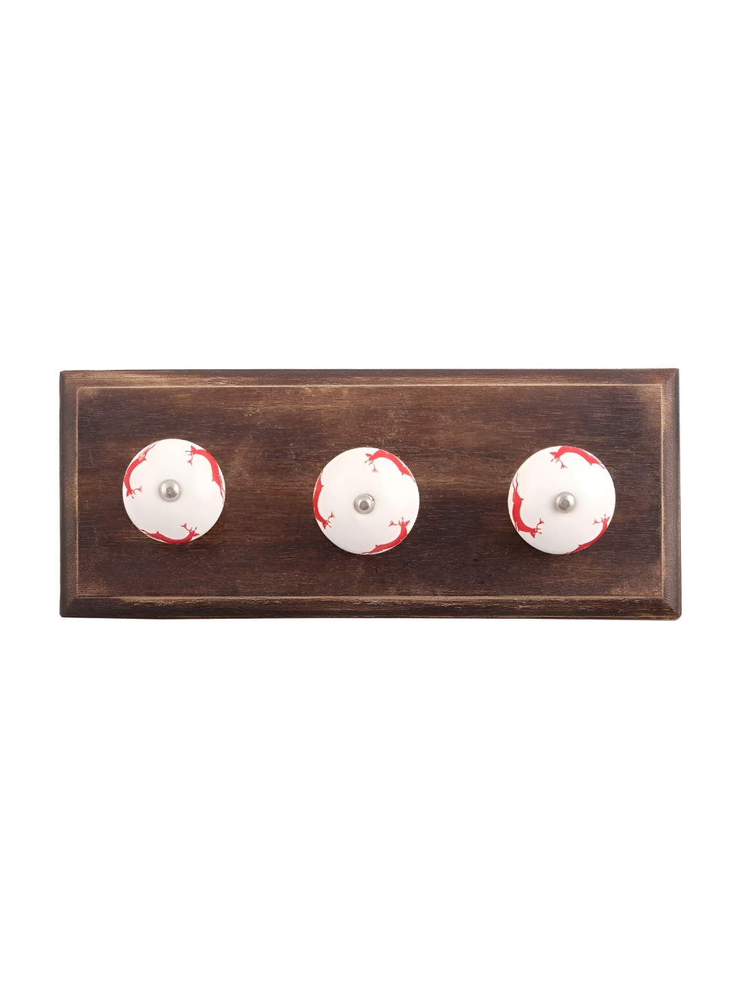 

Indianshelf Red Running Rein Deer Wall Hooks Key Holder