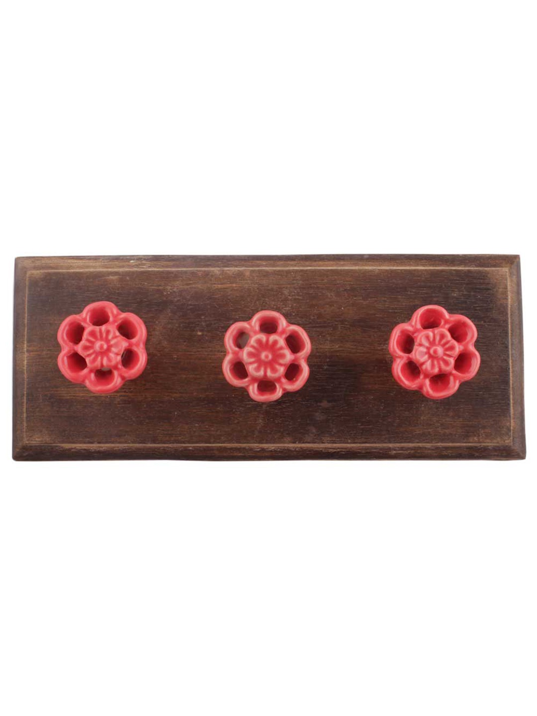 

Indianshelf Red Tiny Flower Wall Hooks Key Holder