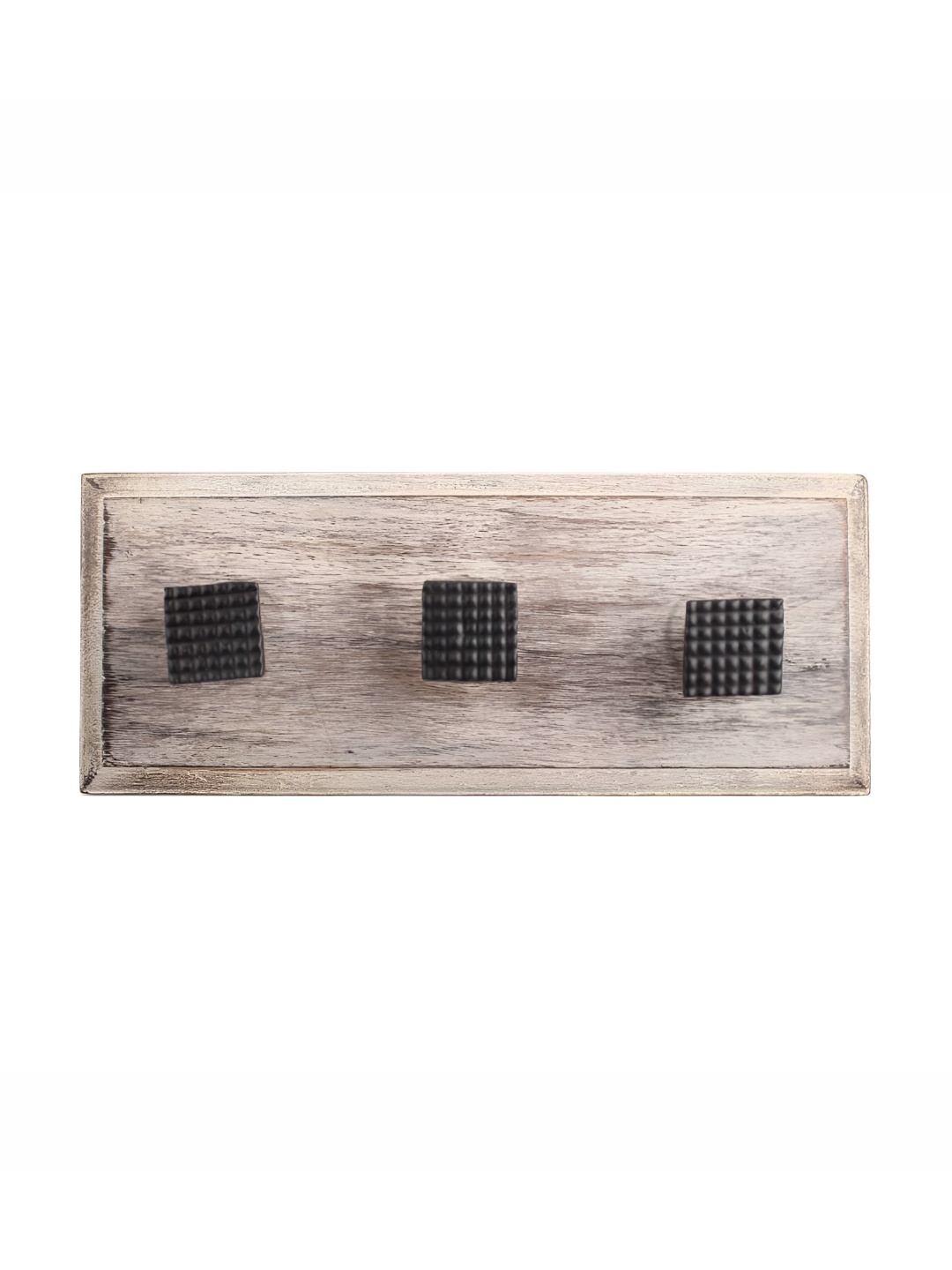 

Indianshelf Brown & Black 3 Hooks Textured Wooden Wall Key Holder
