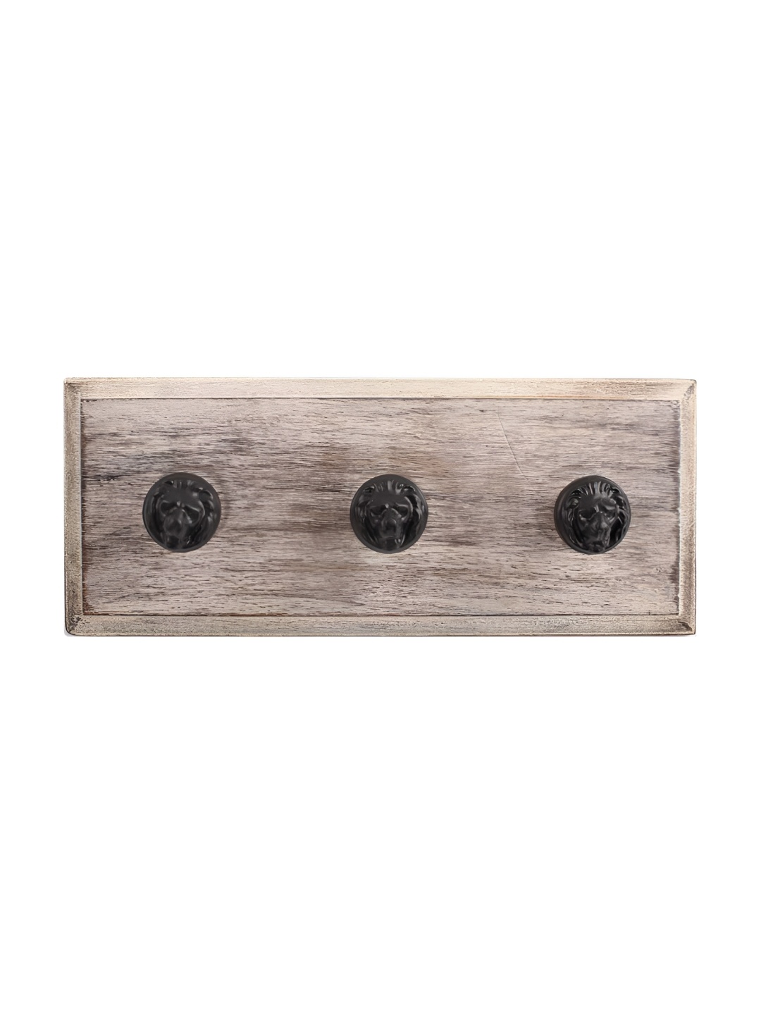 

Indianshelf Brown & Black 3 Hook Textured Wooden Wall Key Holder