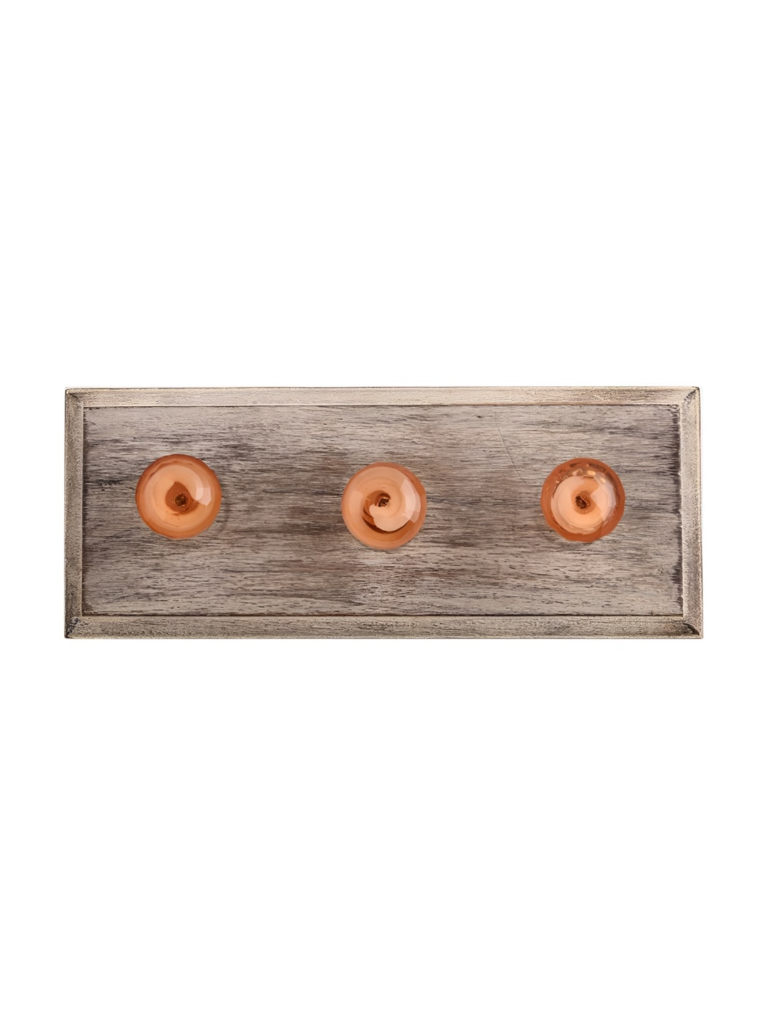 

Indianshelf Brown & Pink Wood Wall Hooks Key Holder