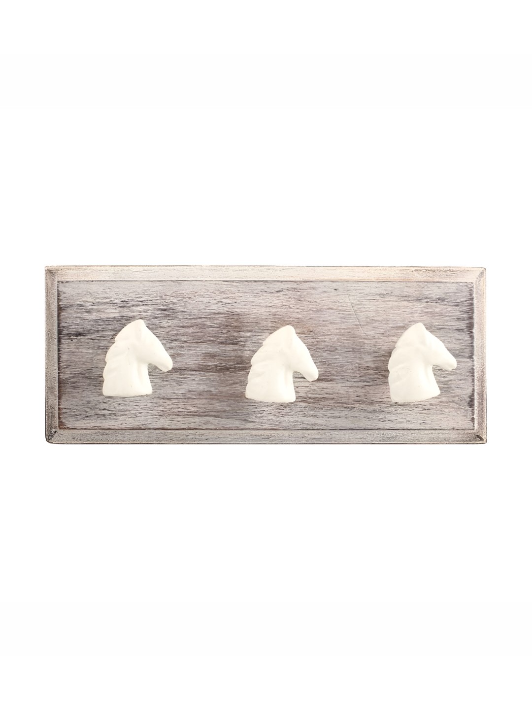 

Indianshelf Brown & Cream Horse Wooden Wall Hooks Key Holder