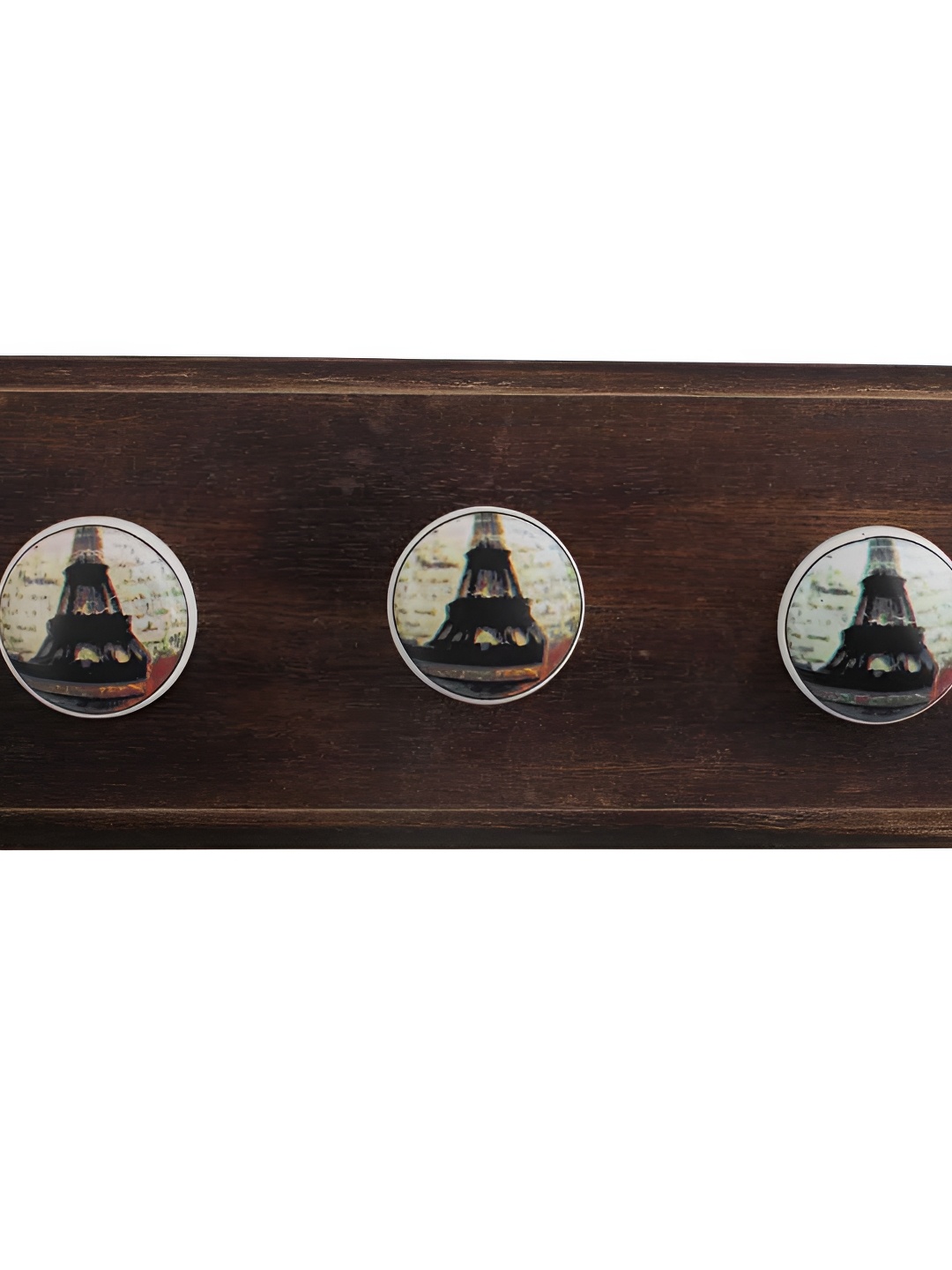 

Indianshelf Brown & Black Tower Printed Wooden Wall Hooks Key Holder
