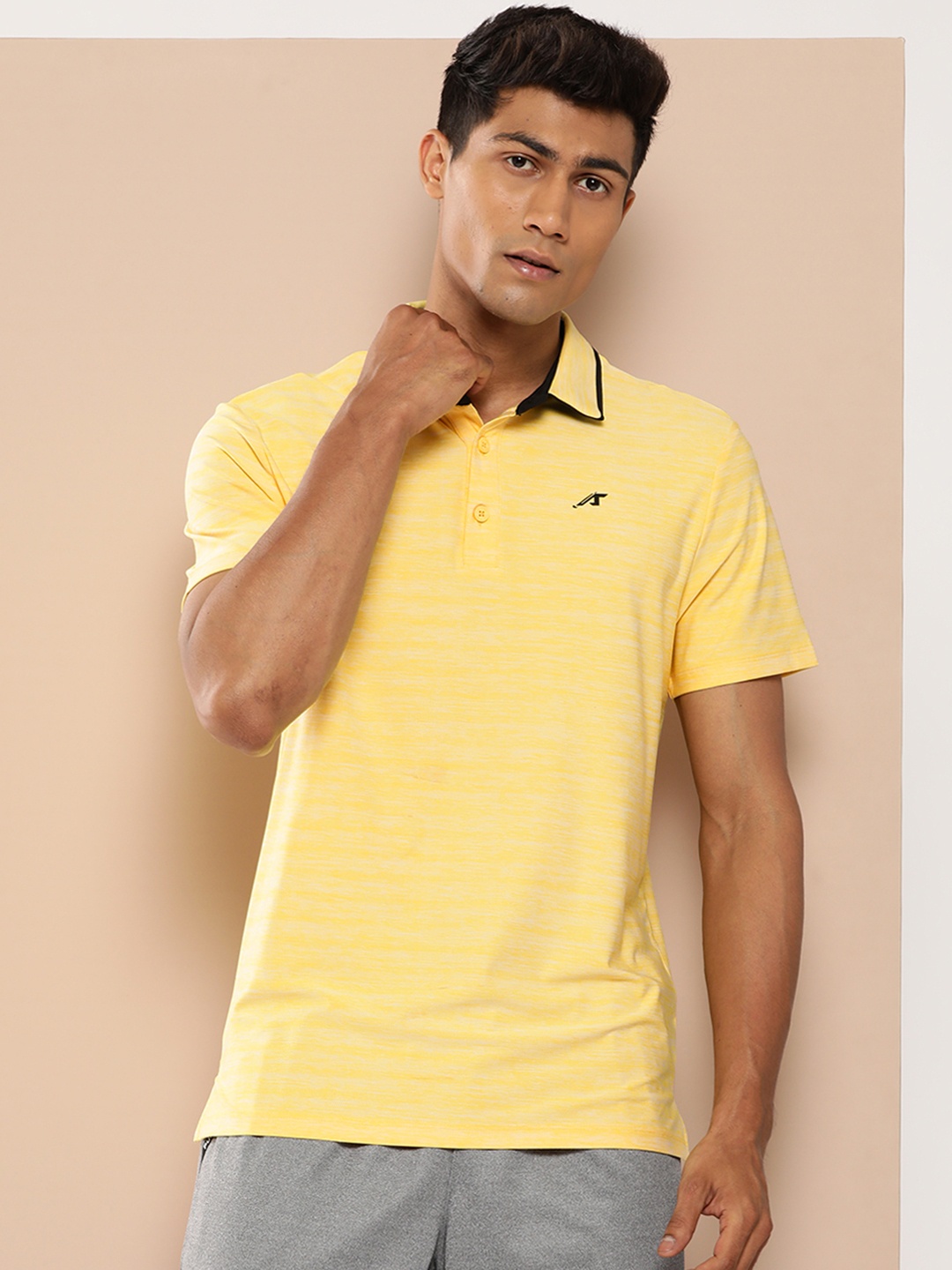 

Alcis Men Polo Collar Slim Fit Golf T-shirt, Yellow