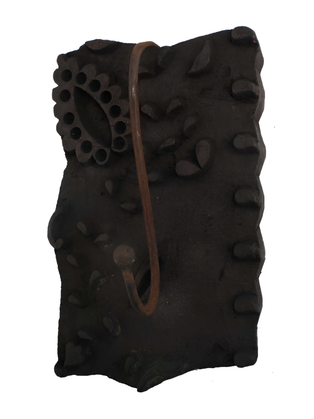 

Indianshelf Brown Textured Wooden Hook Wall Key Holder