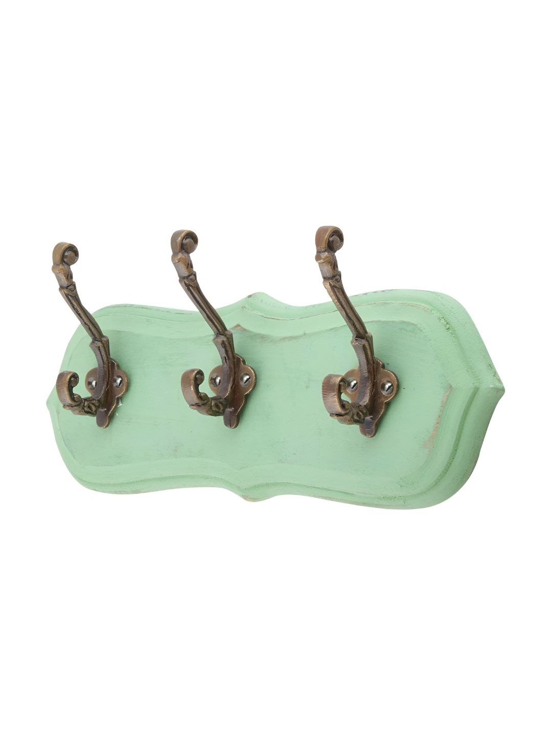 

Indianshelf Green & Brown Metal 3 Hooks Wall Key Holders