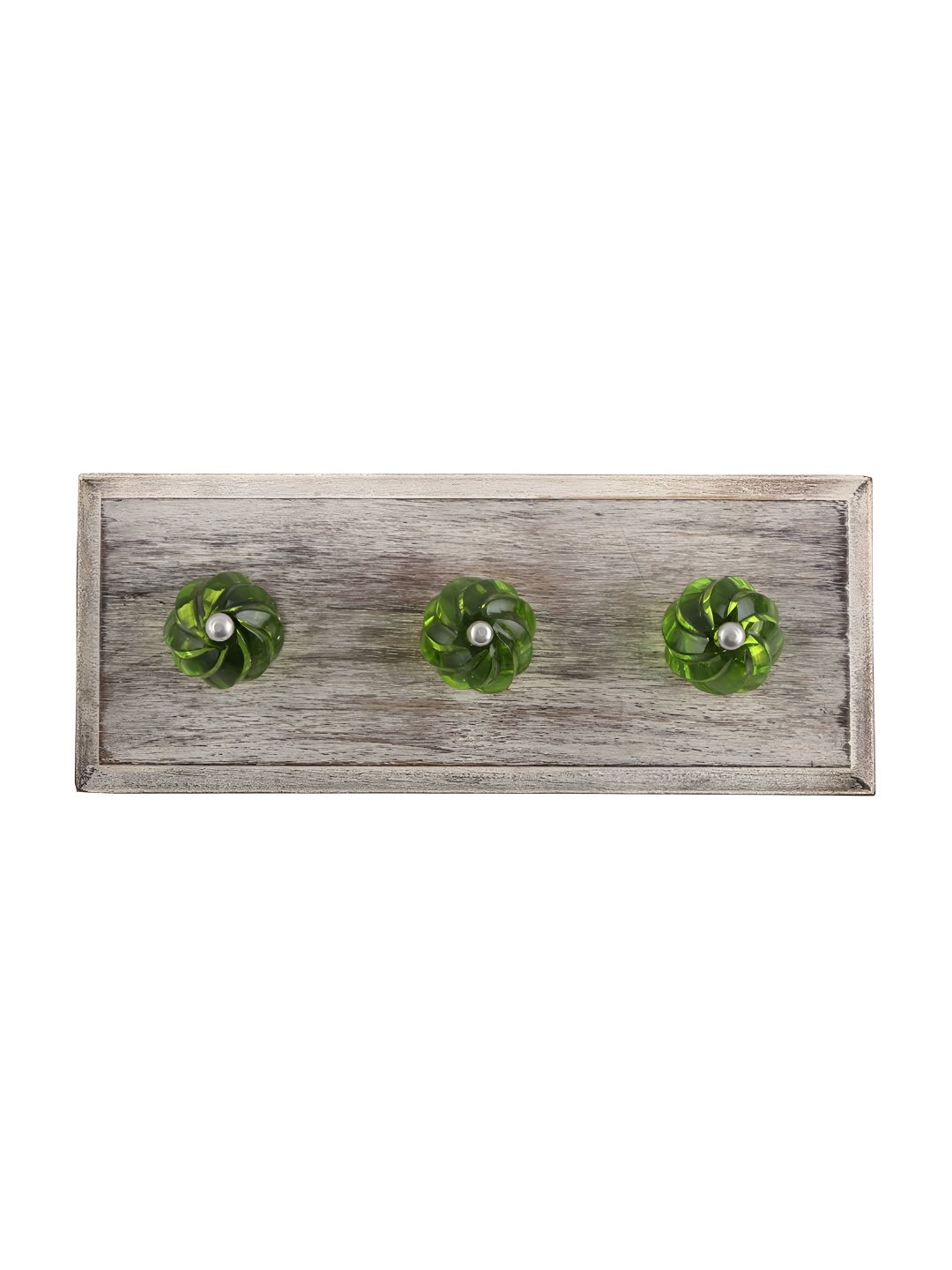 

Indianshelf Brown & Green Flower Cut Wooden Wall Key Holders