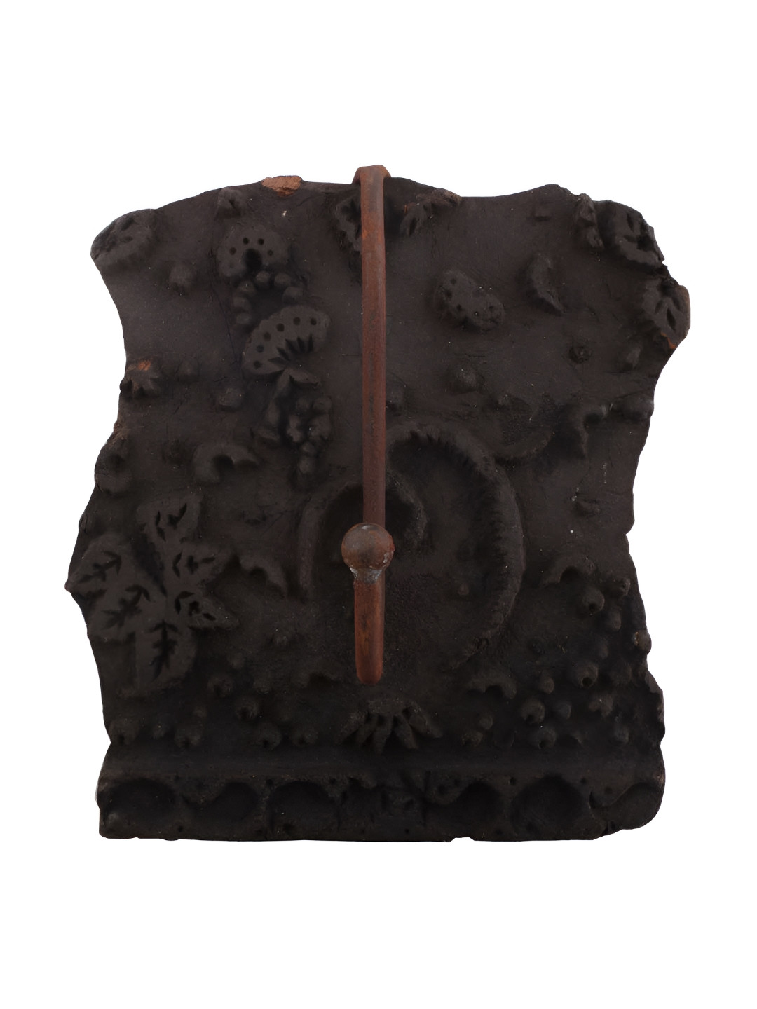

Indianshelf Black Textured Wooden Wall Hook Key Holder