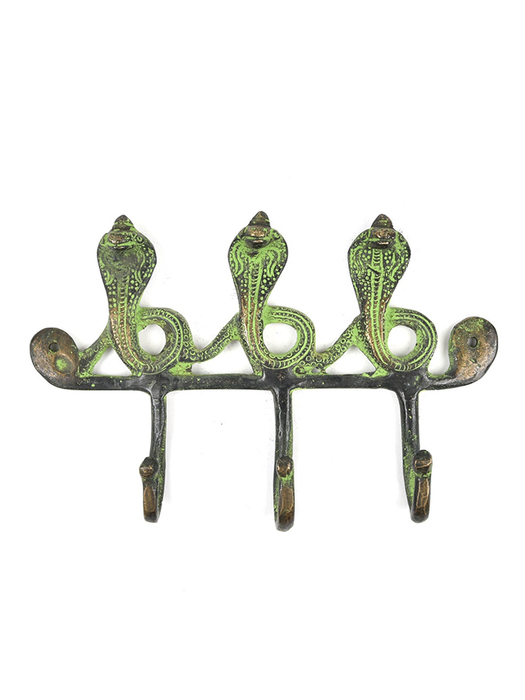 

Indianshelf Brass Cobra Wall Hooks Key Holder, Multi