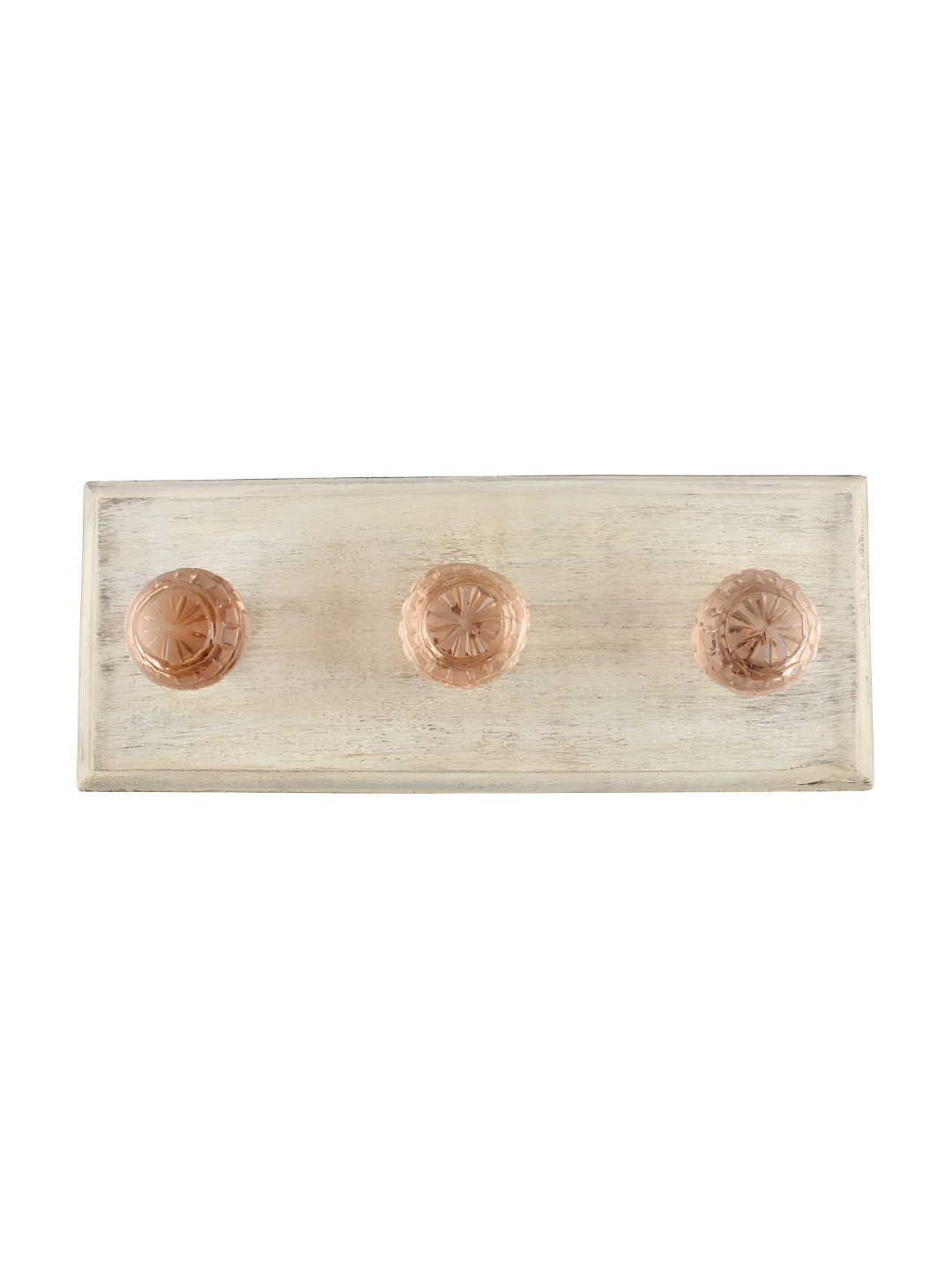 

Indianshelf Pink & Beige Fine Cut 3 Hooks Key Holder