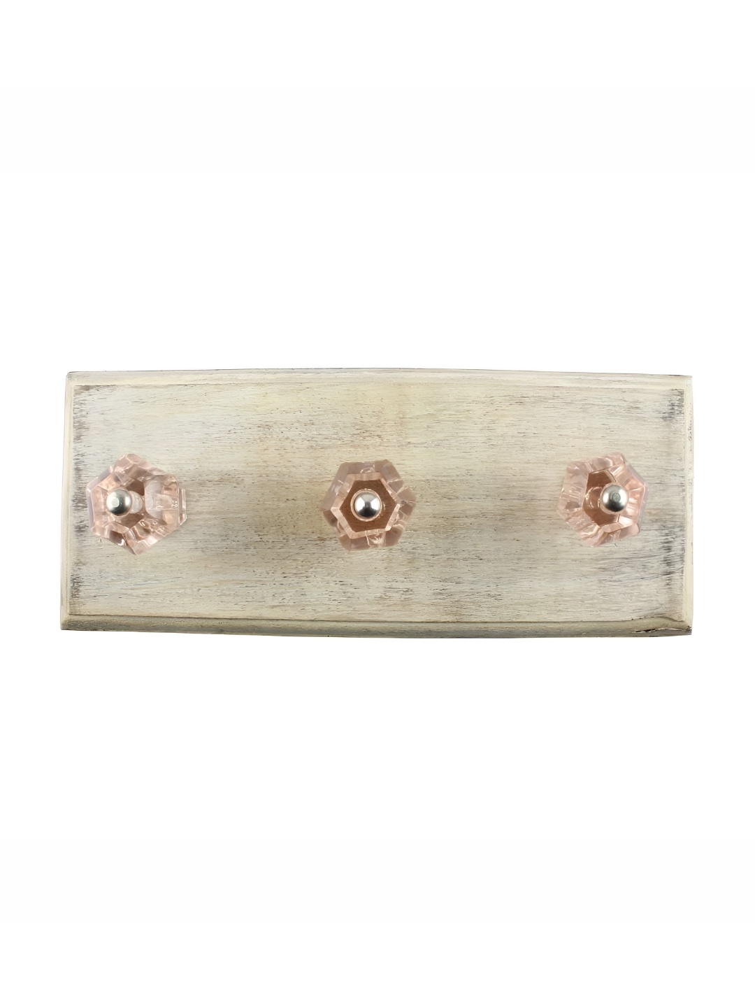 

Indianshelf Pink Wooden Melon 3 Hooks Key Holder