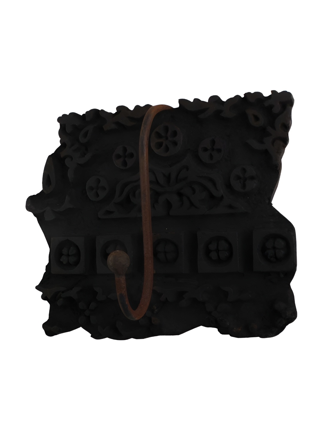 

Indianshelf Brown Wooden Block Wall Hooks Key Holder