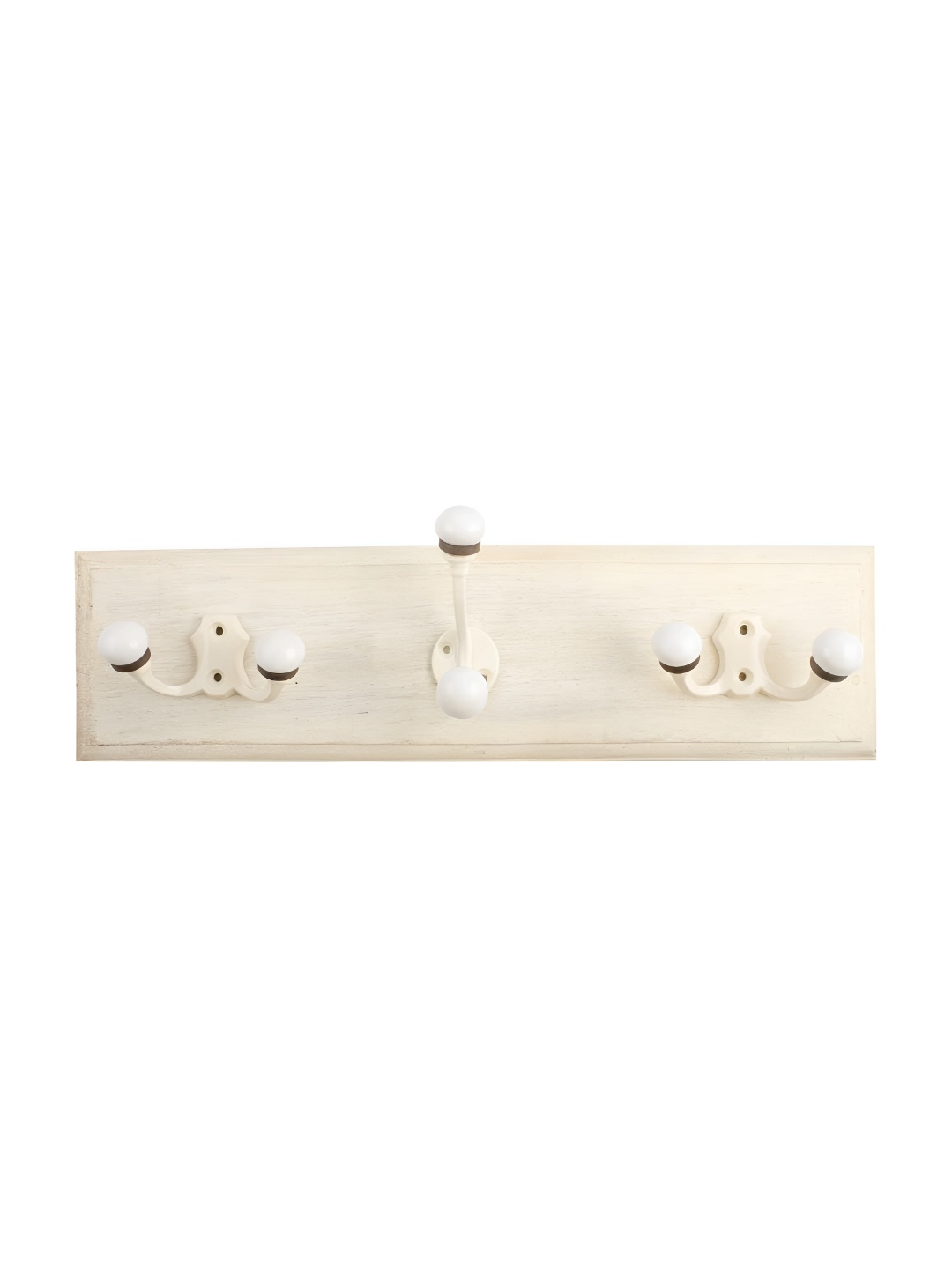 

Indianshelf Cream & White Wooden 3 Hooks Key Holder