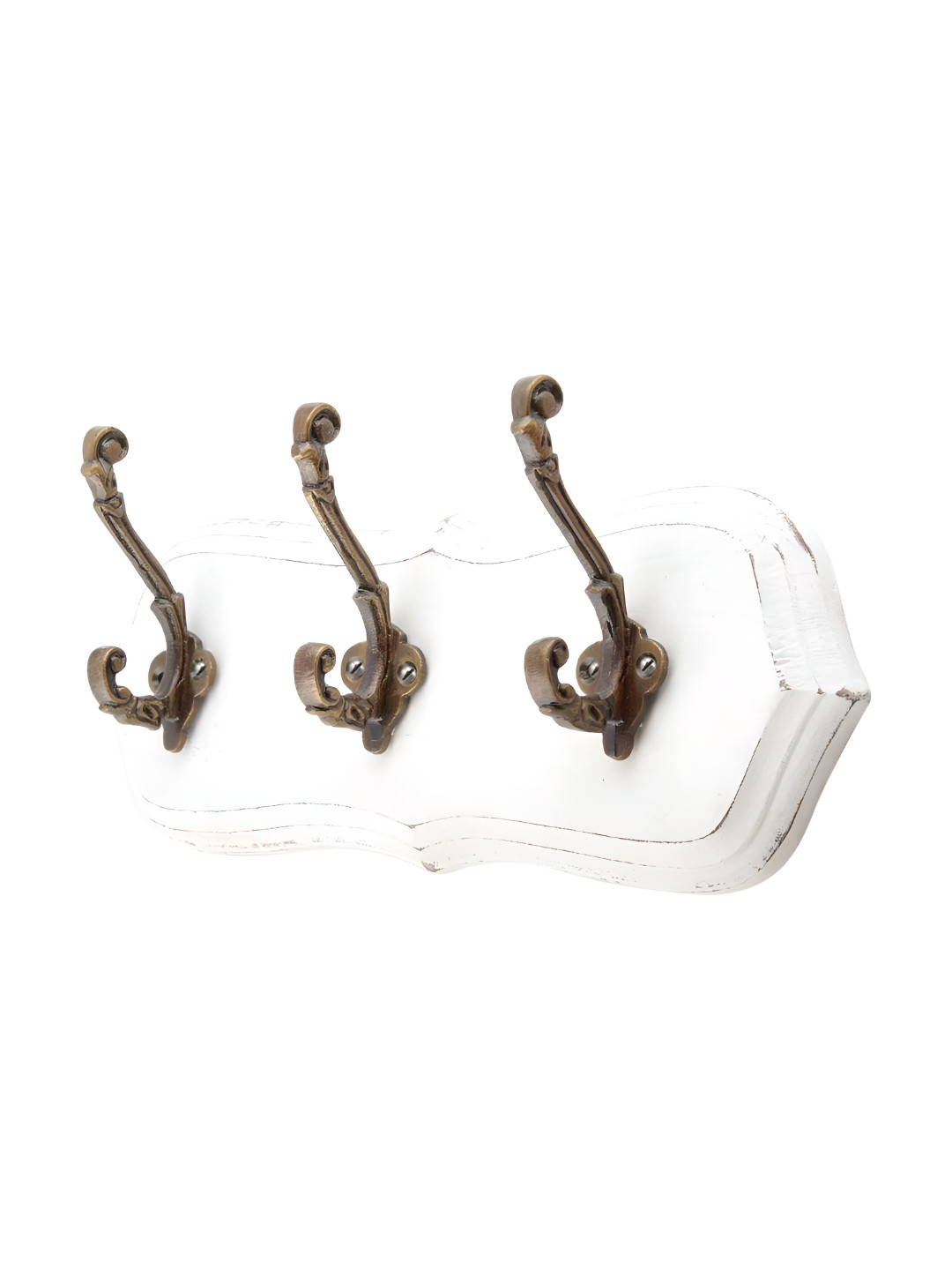 

Indianshelf White & Beige Wooden Wall Hooks Key Holder