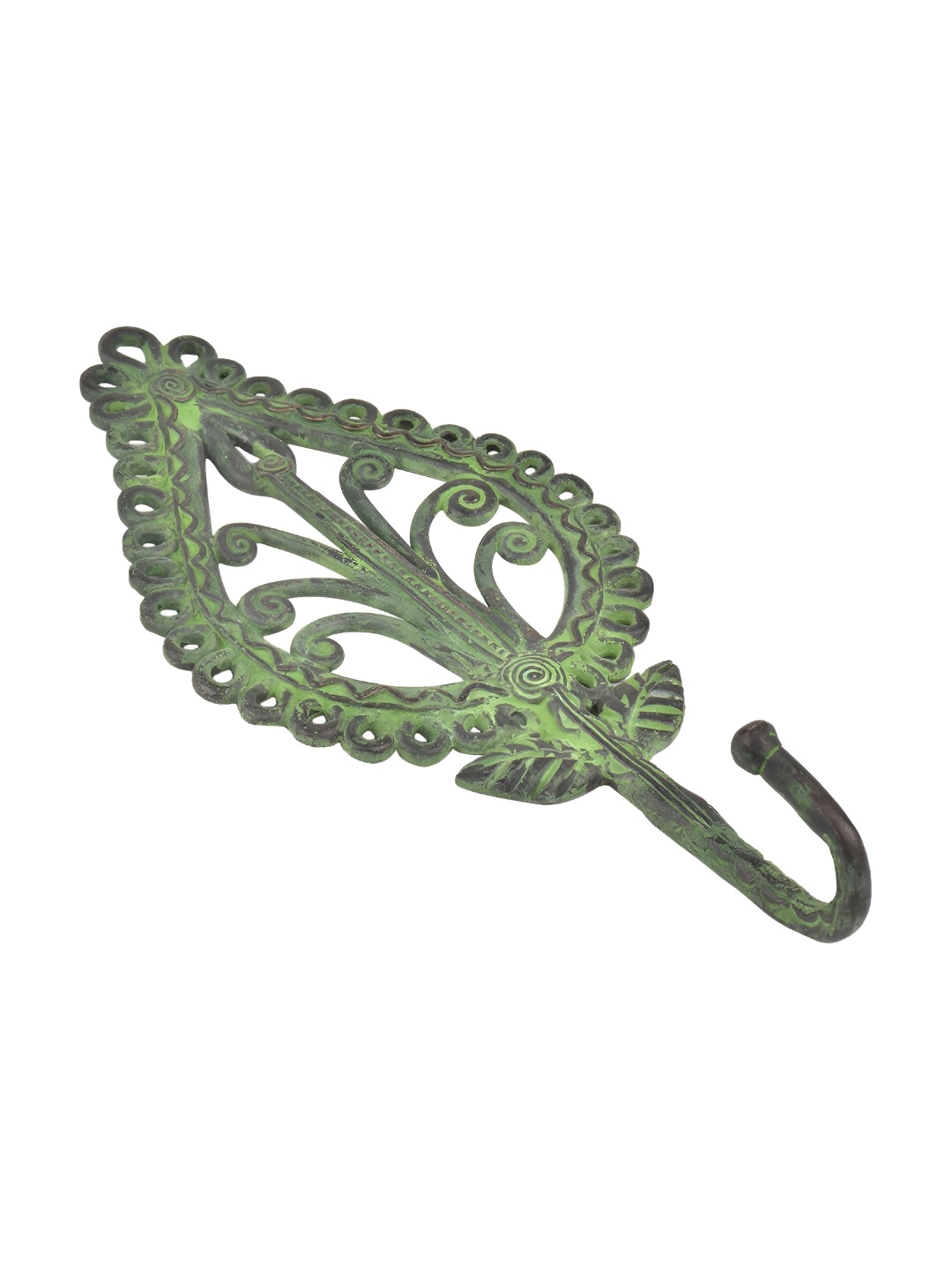 

Indianshelf Black & Green Brass Tribal Parsely Wall Key Holder